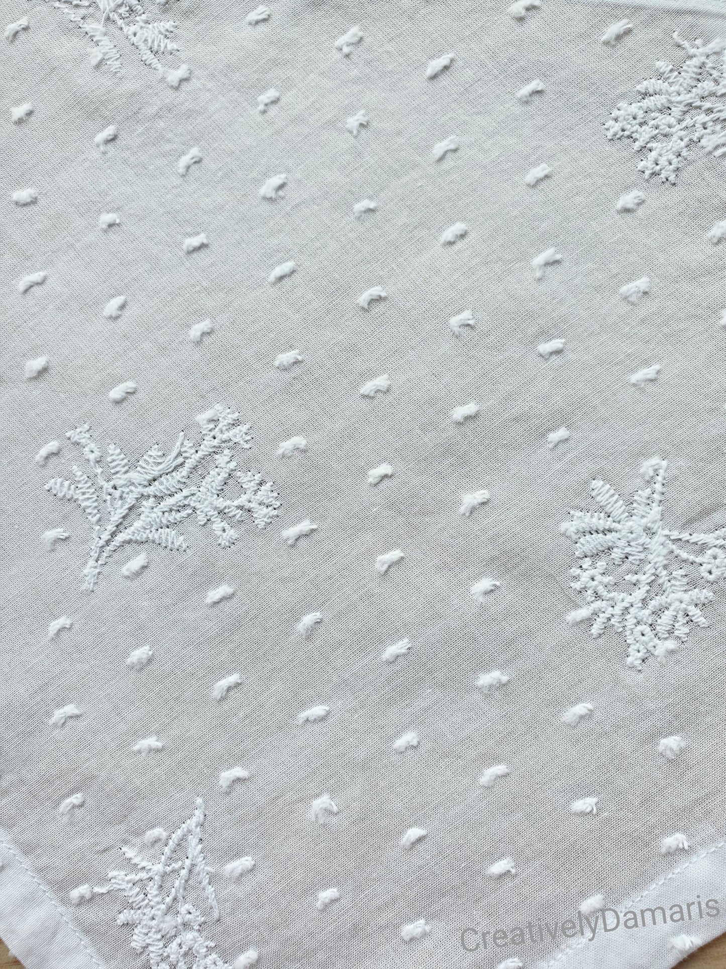 White Swiss Dot Cottage Core Headband