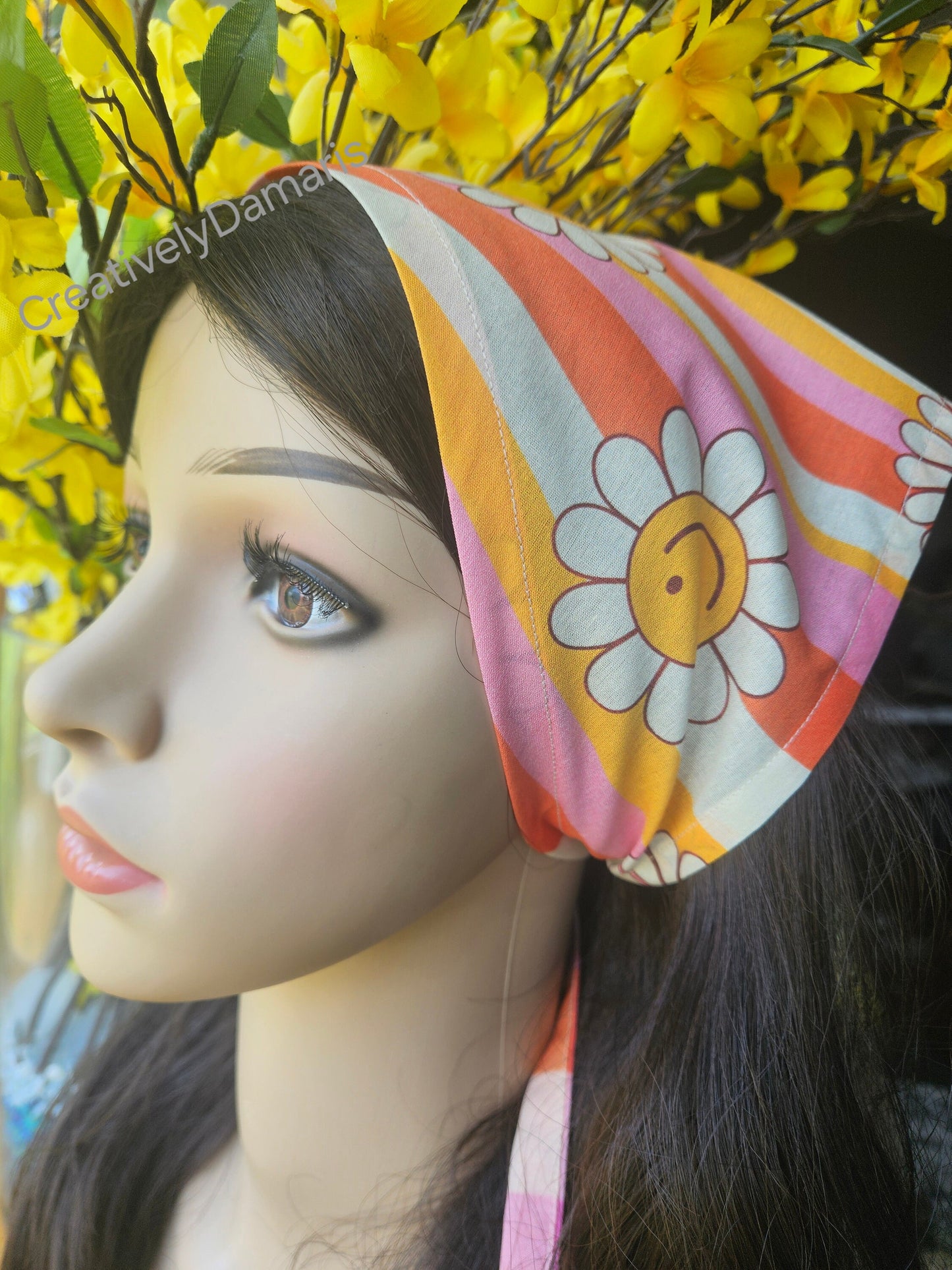 Retro Boho Printed Groovy Head Bandana