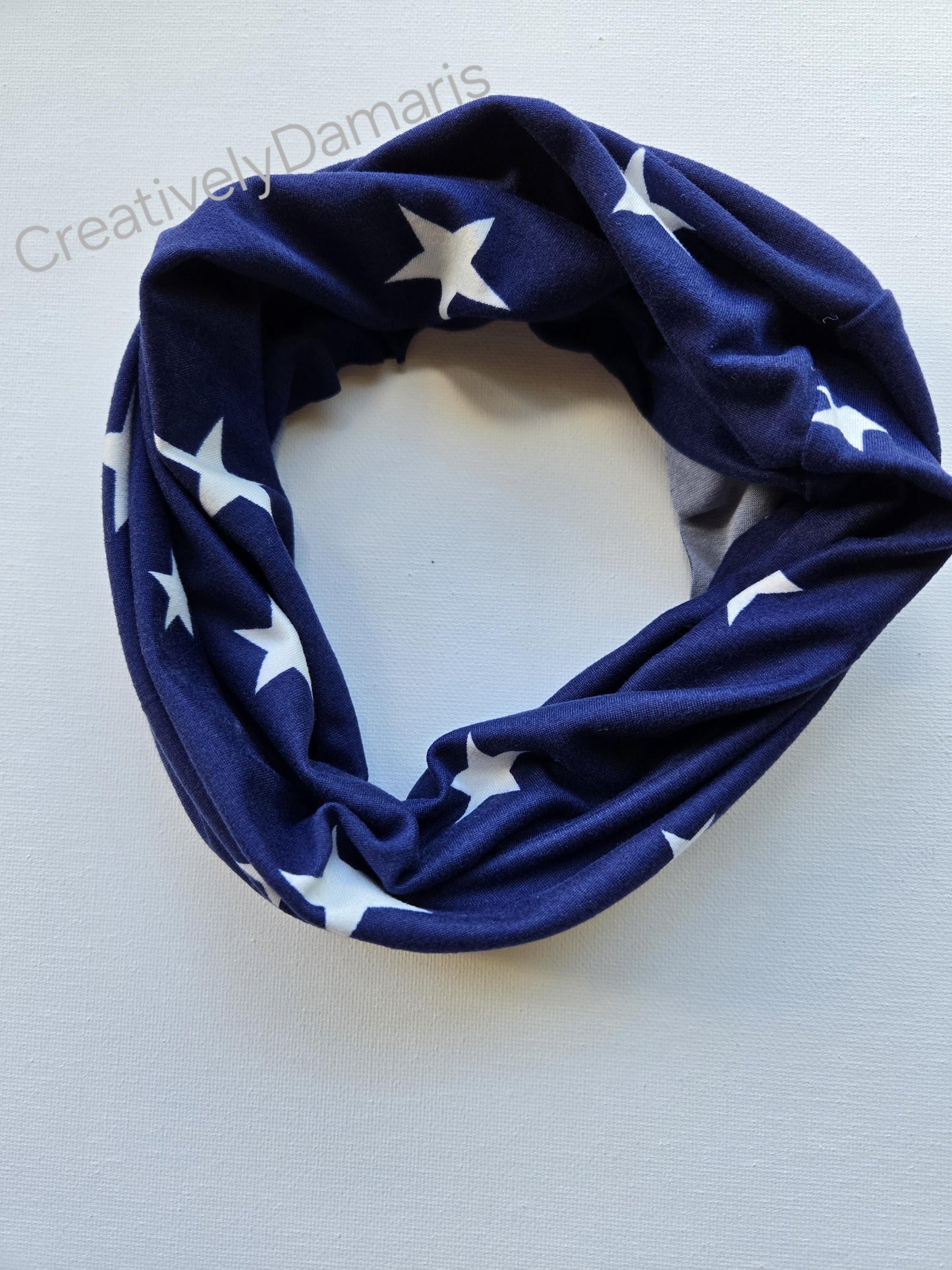 Star Print Wide Scrunch Headband