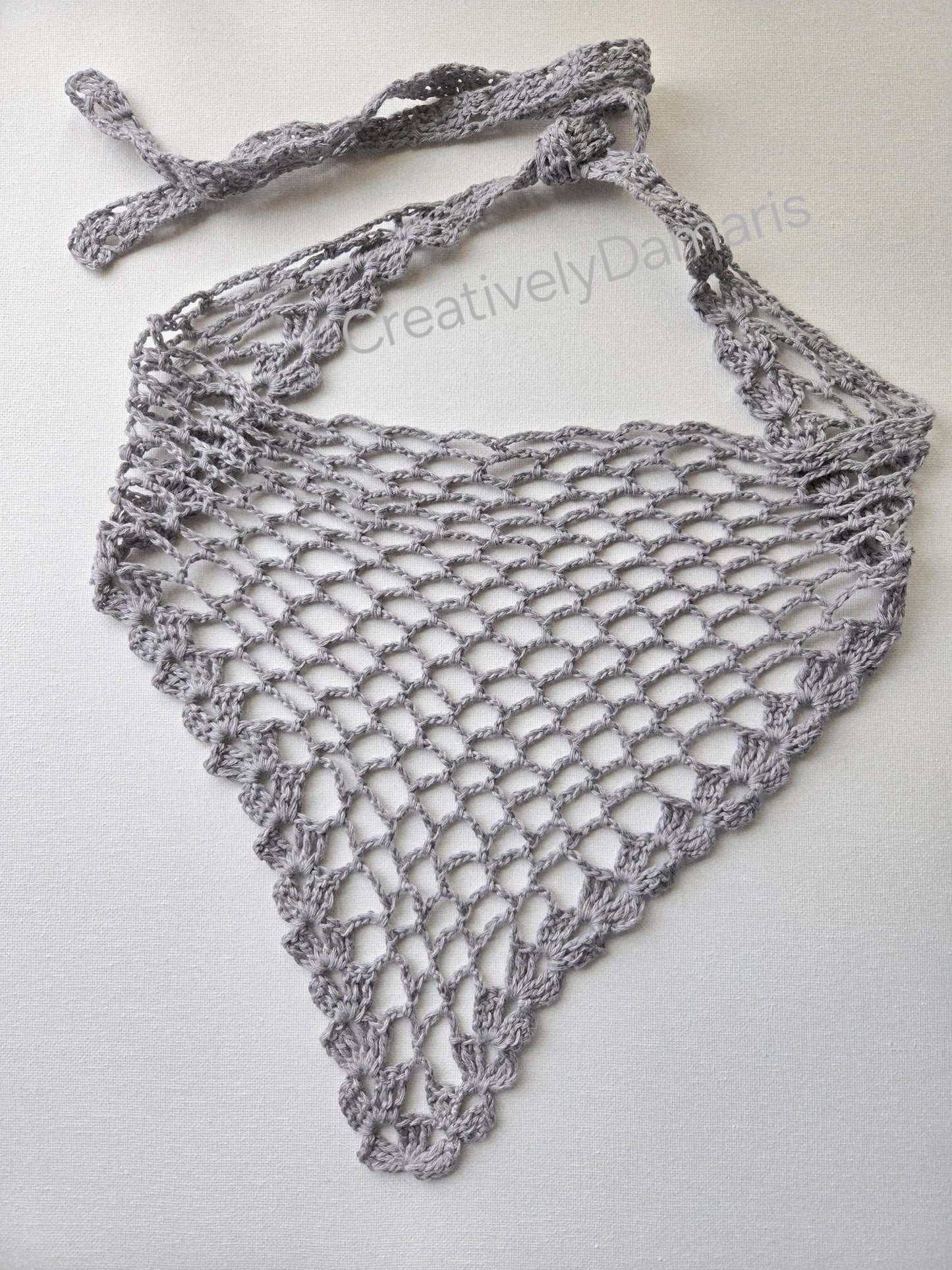 Cotton Mesh Crochet Headband