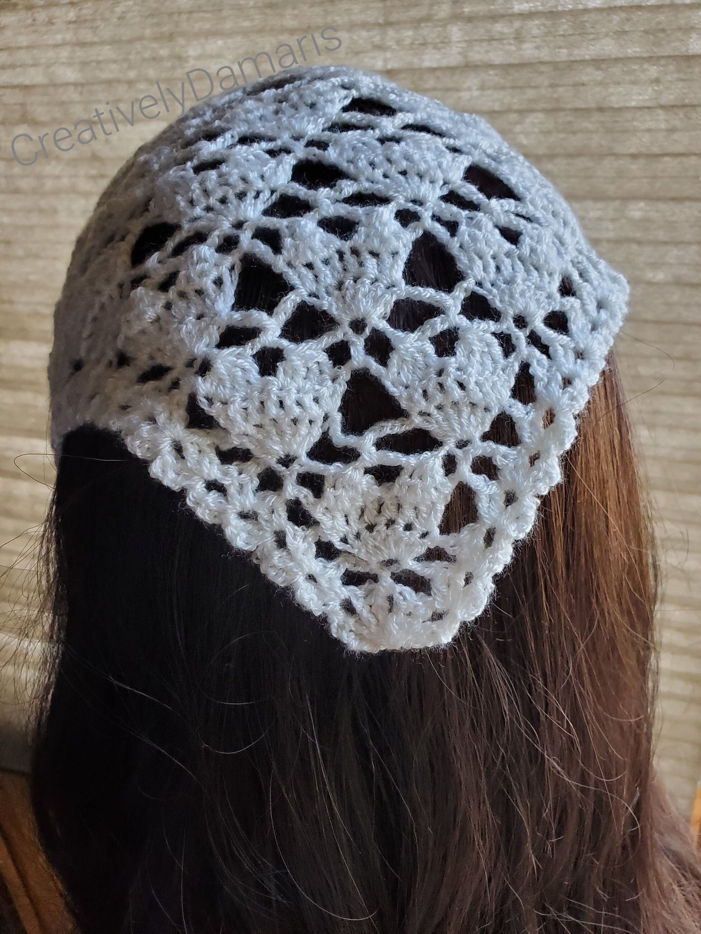 Crochet Heart Head Bandana