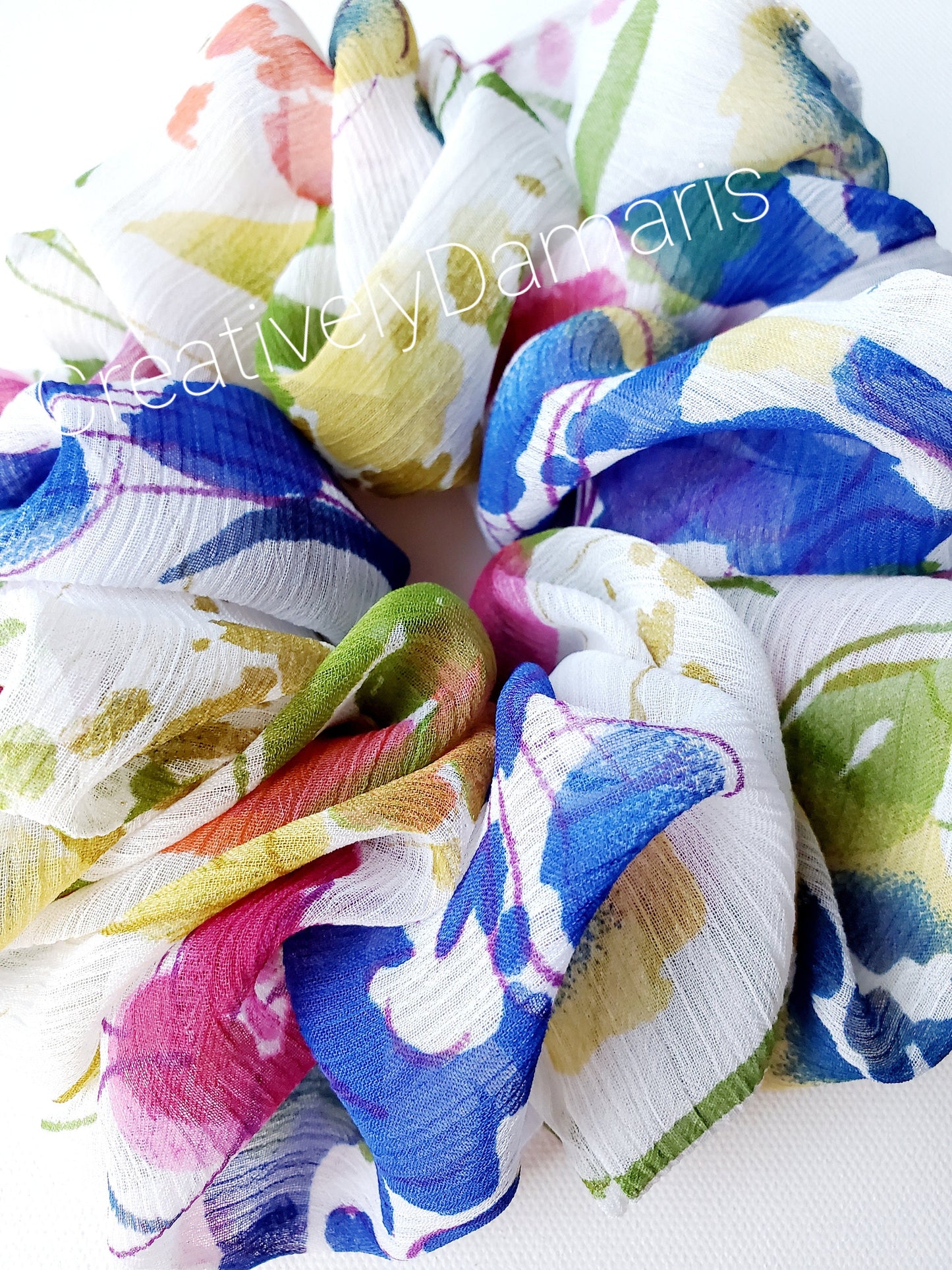 Chiffon Floral XL Scrunchie