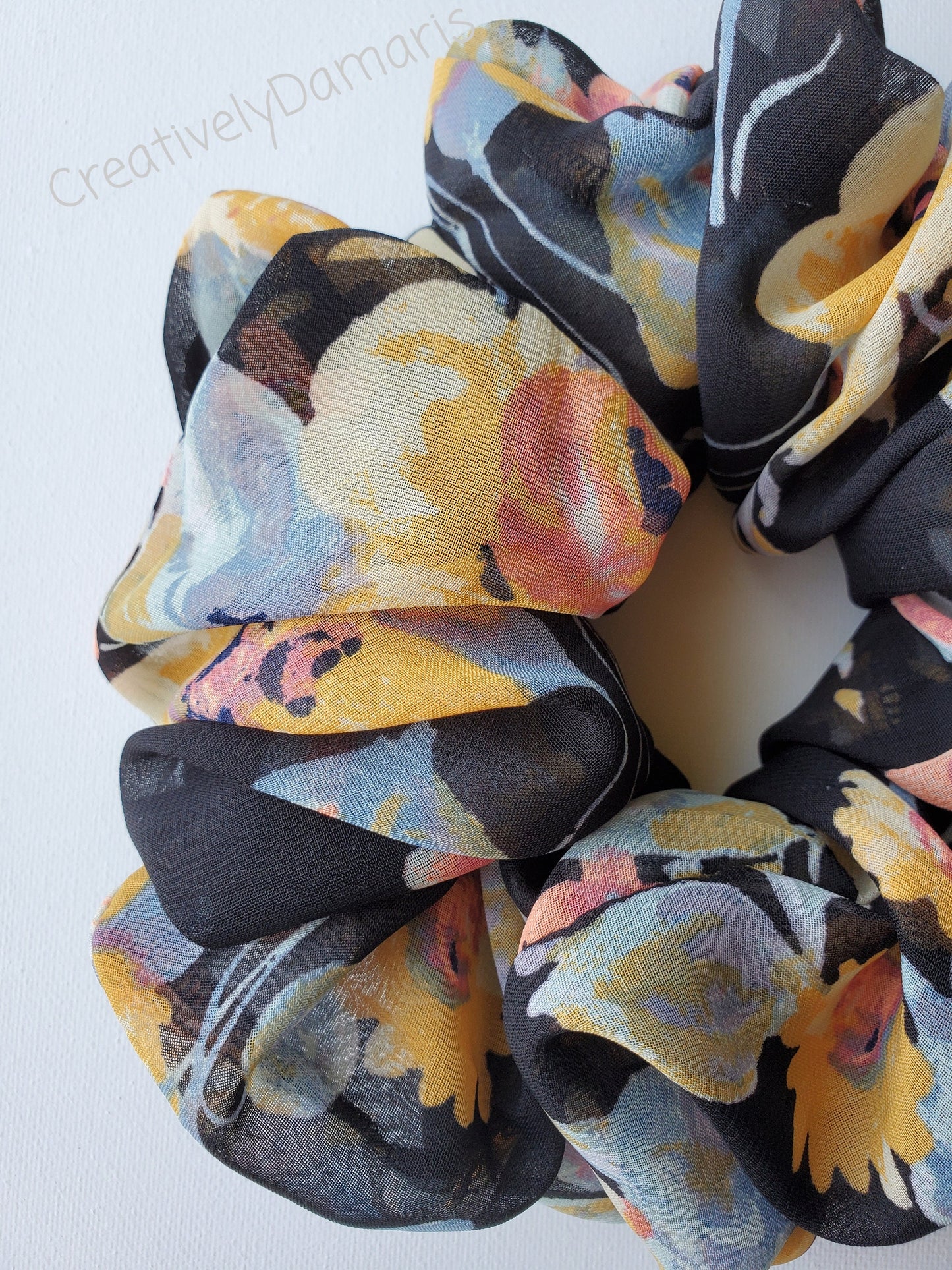 Summer Night Chiffon XL Scrunchie