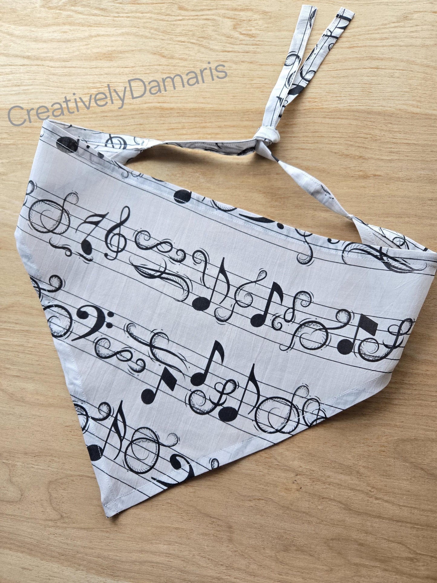 Music Notes Print Head Kerchief