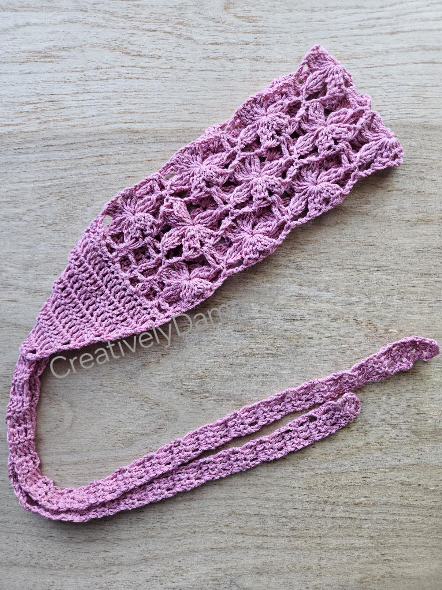 Jasmine Flower Crochet Headband