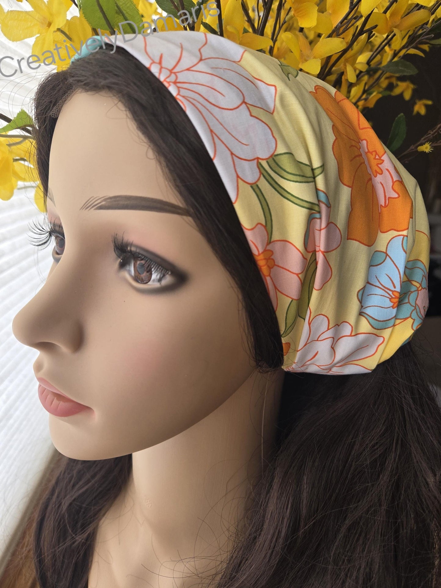 Floral Wide Cotton Headband
