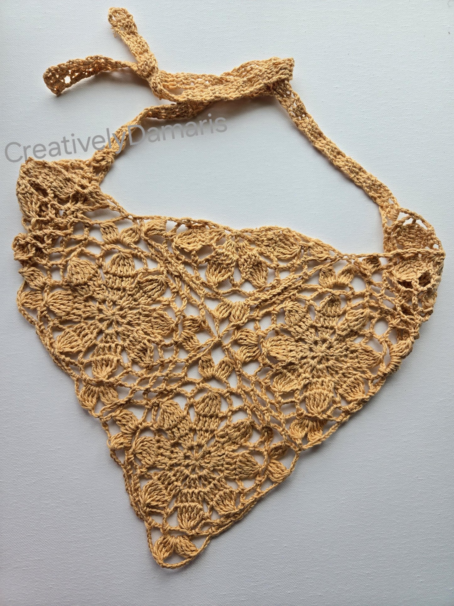 Lacy Floral Crochet Boho Headband