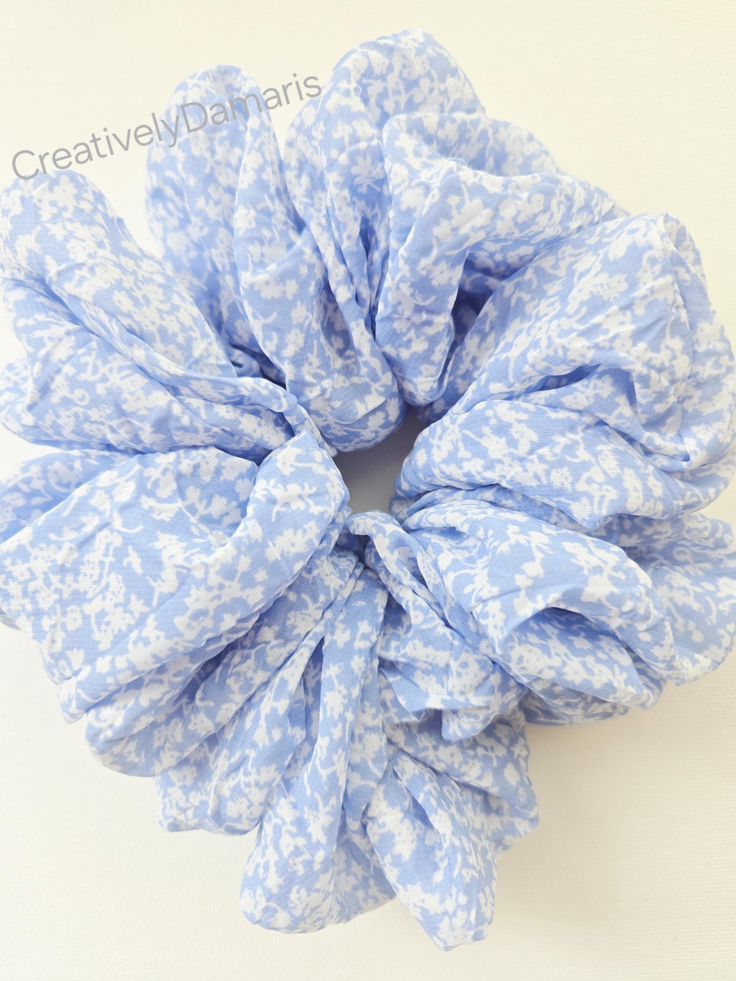 Sky Blue Chiffon XL Scrunchie
