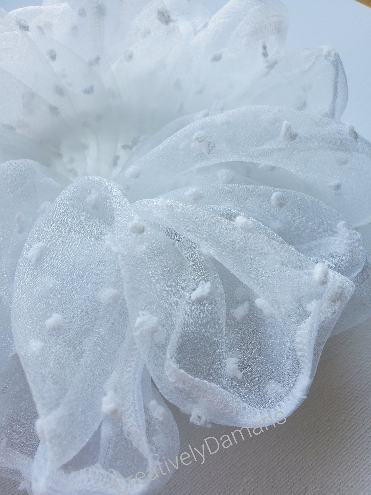 Organza Swiss Dot XL Scrunchie