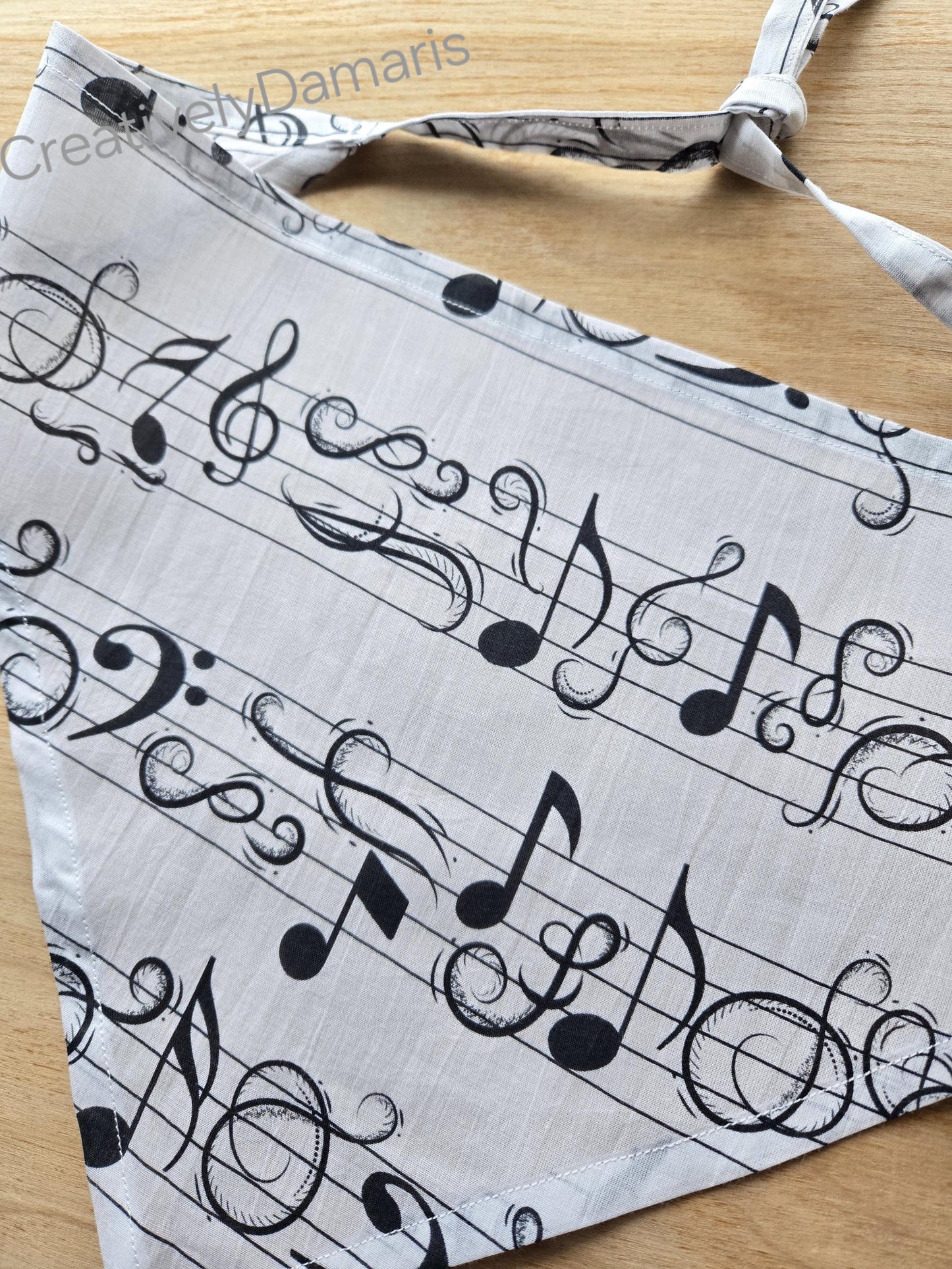 Music Notes Print Head Kerchief
