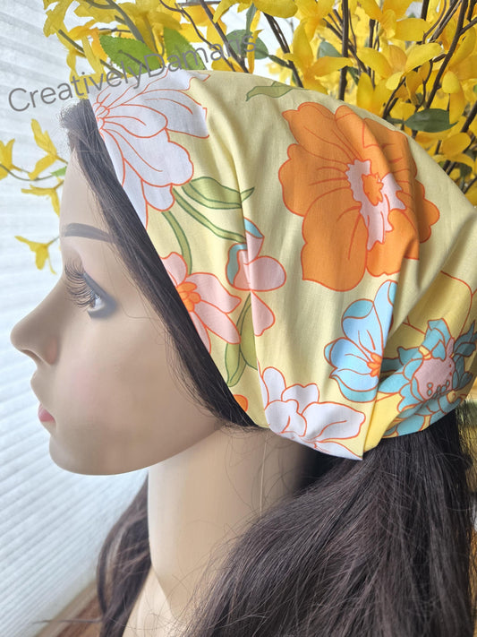 Floral Wide Cotton Headband