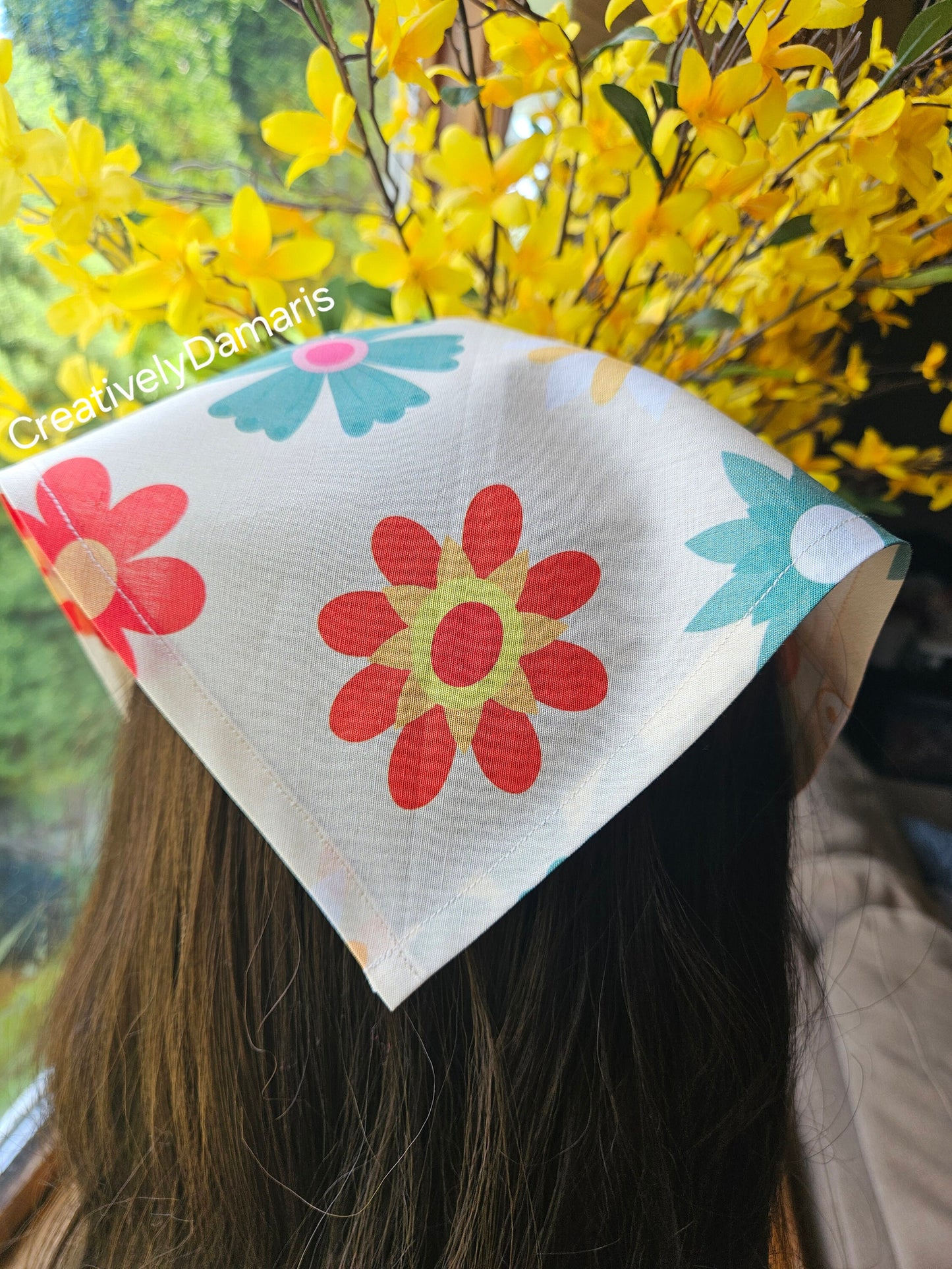 Boho Floral Printed Head Kerchief