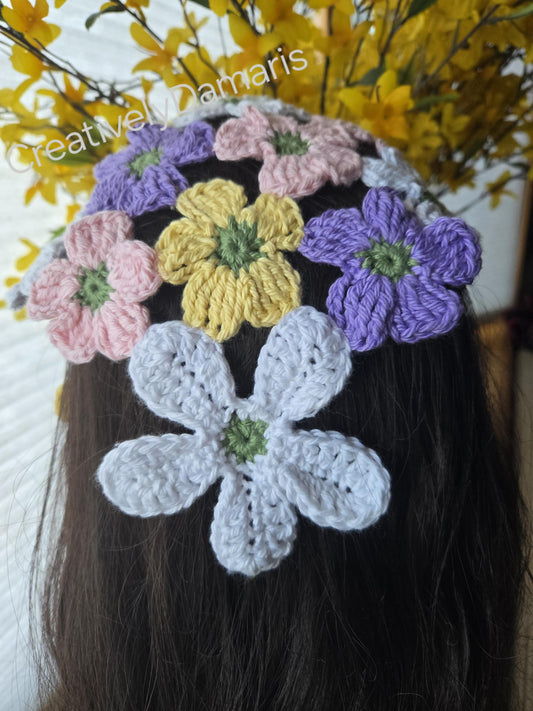 Pastel Colors Floral Boho Headband