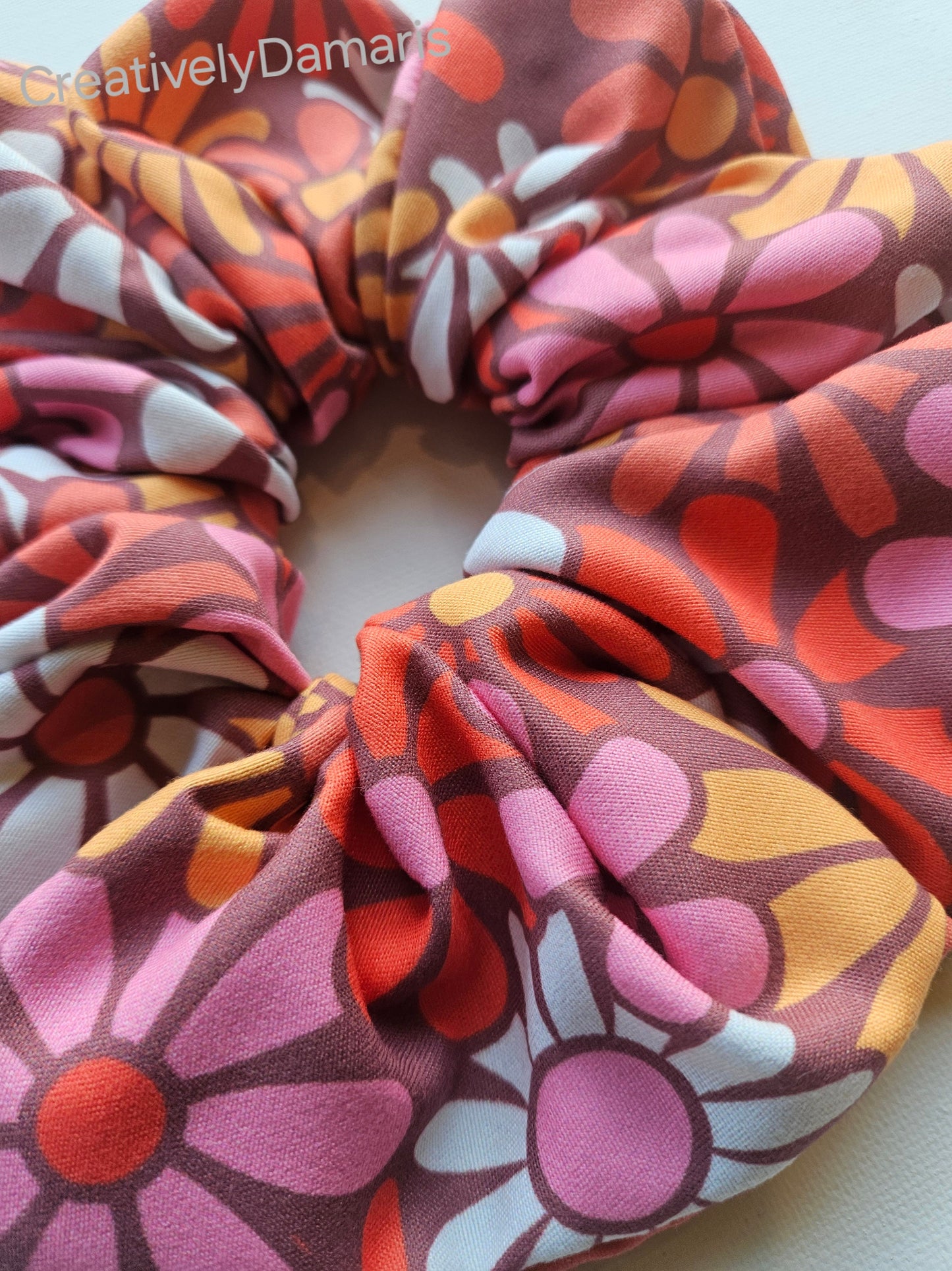 Vintage Style Floral Print XL Scrunchie