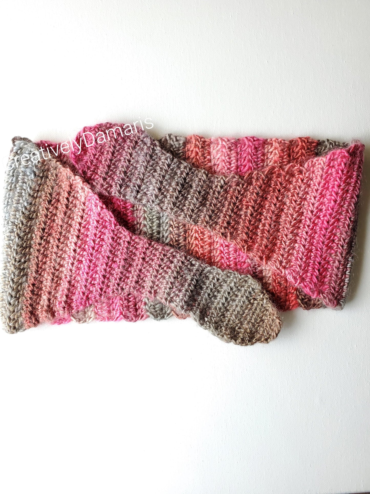 Colorful Knotted Crochet Ear Warmer