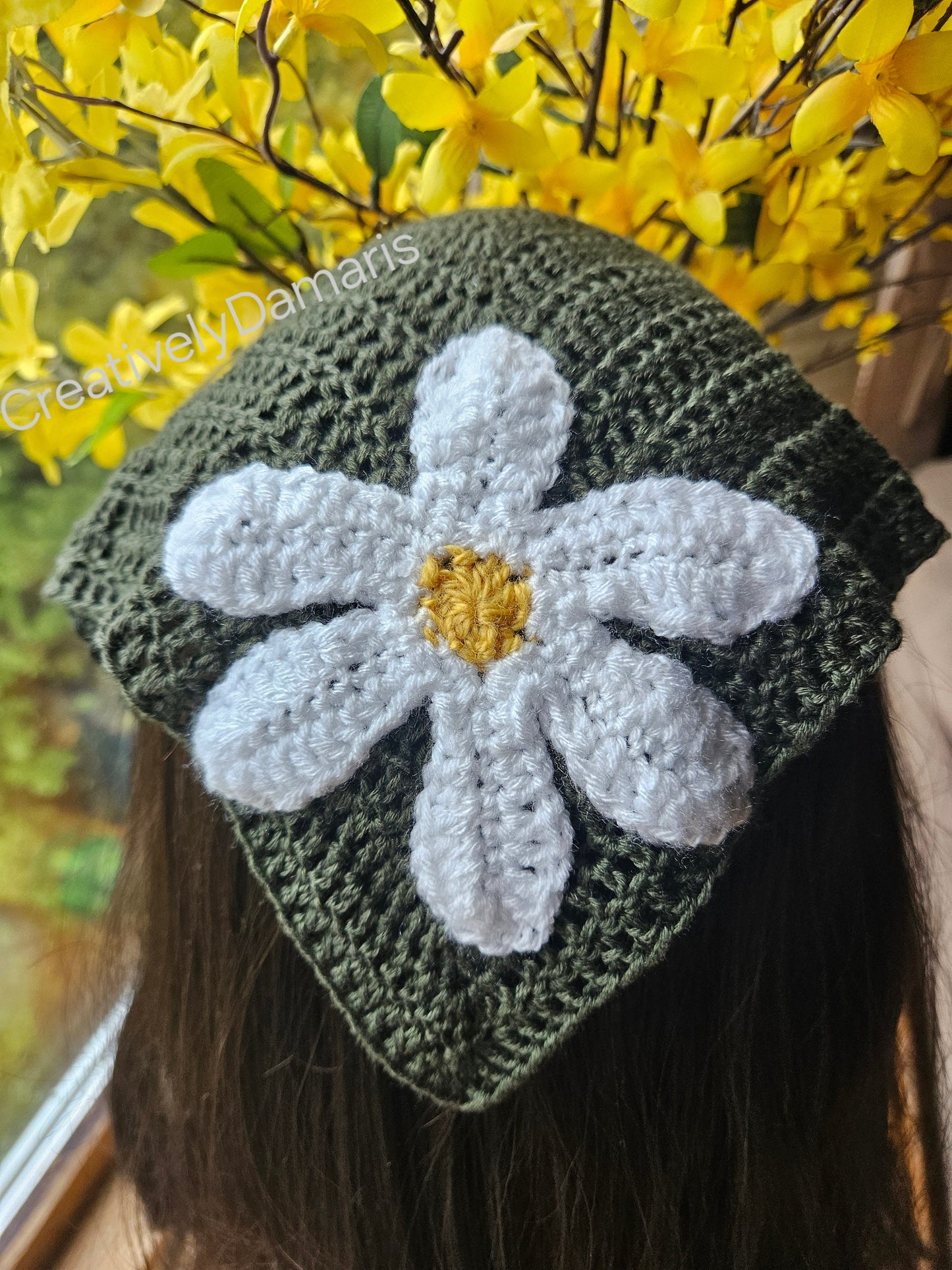 Retro White Flower Boho Headband