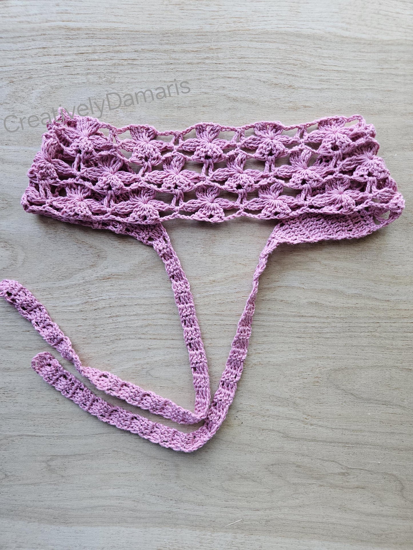 Jasmine Flower Crochet Headband