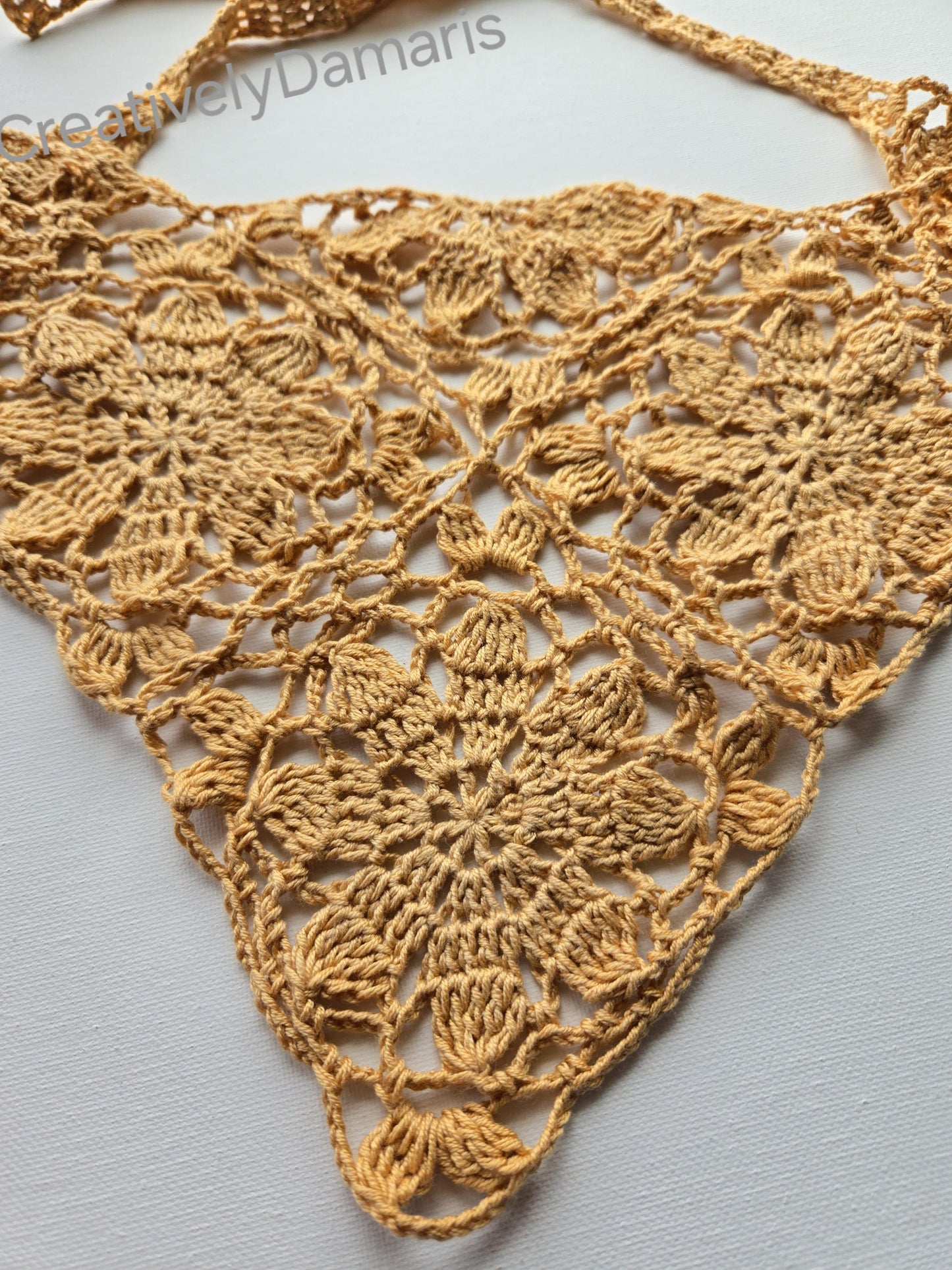 Lacy Floral Crochet Boho Headband