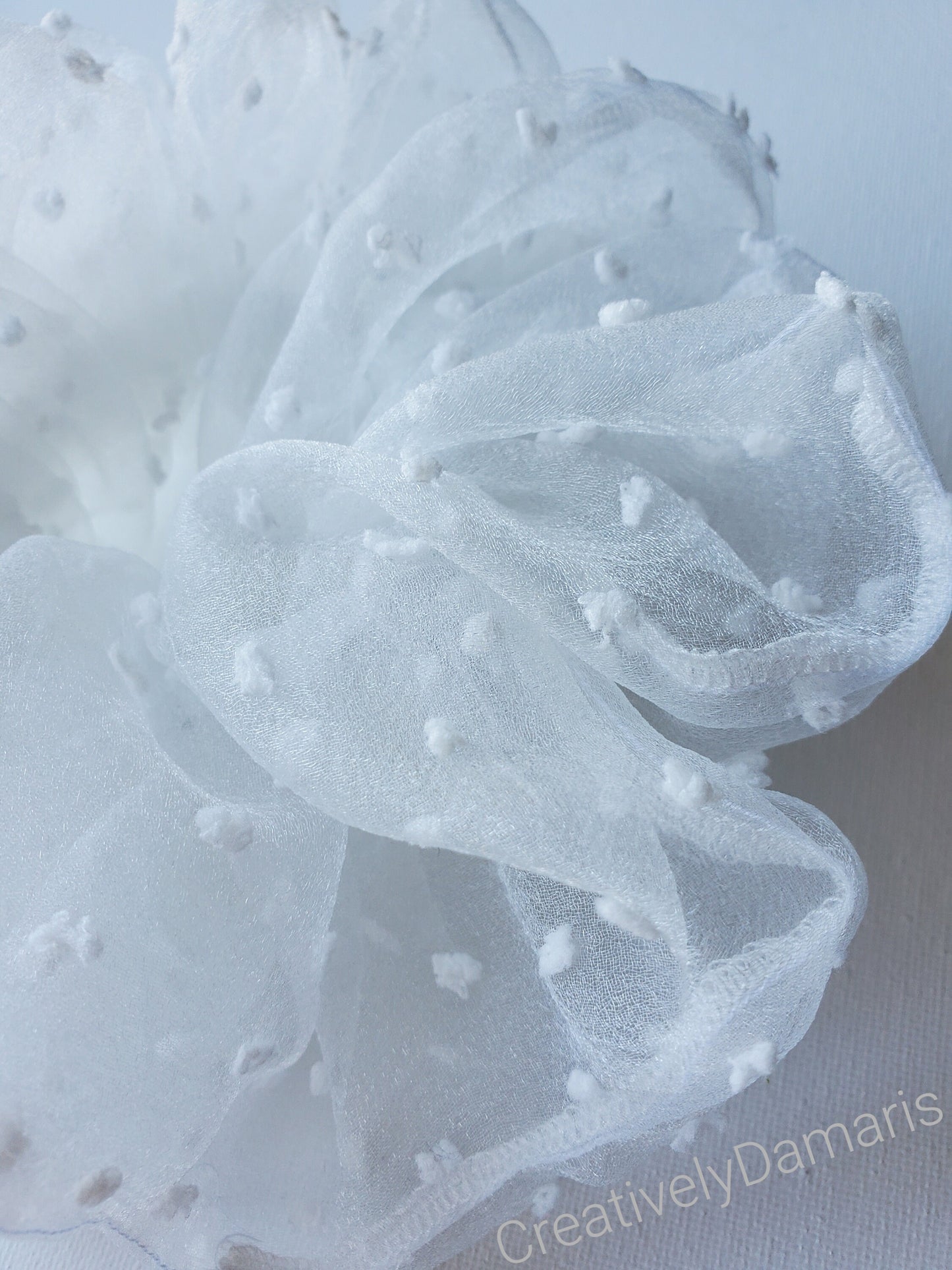 Organza Swiss Dot XL Scrunchie