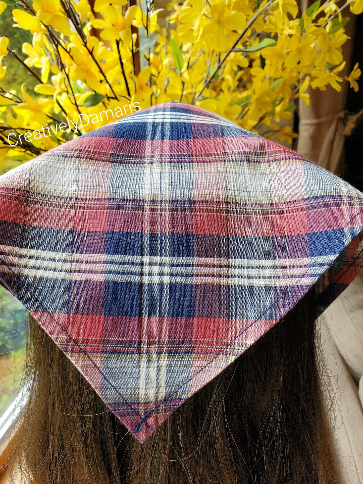 Plaid Cotton Head Bandana