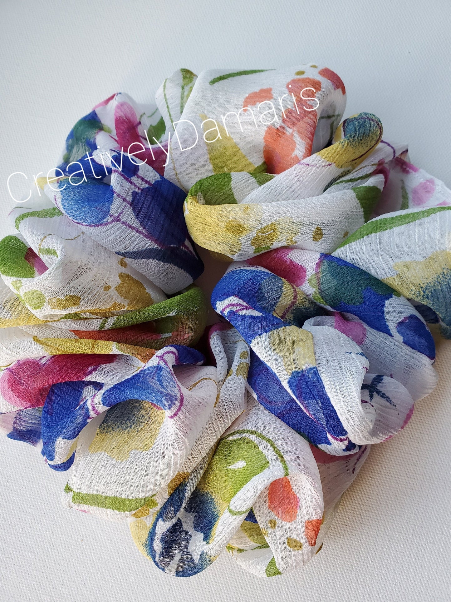 Chiffon Floral XL Scrunchie