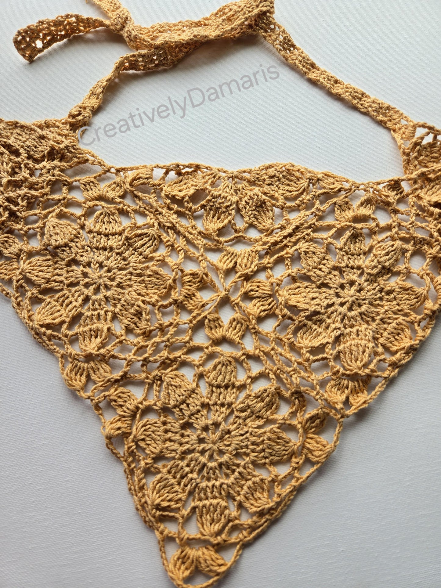 Lacy Floral Crochet Boho Headband