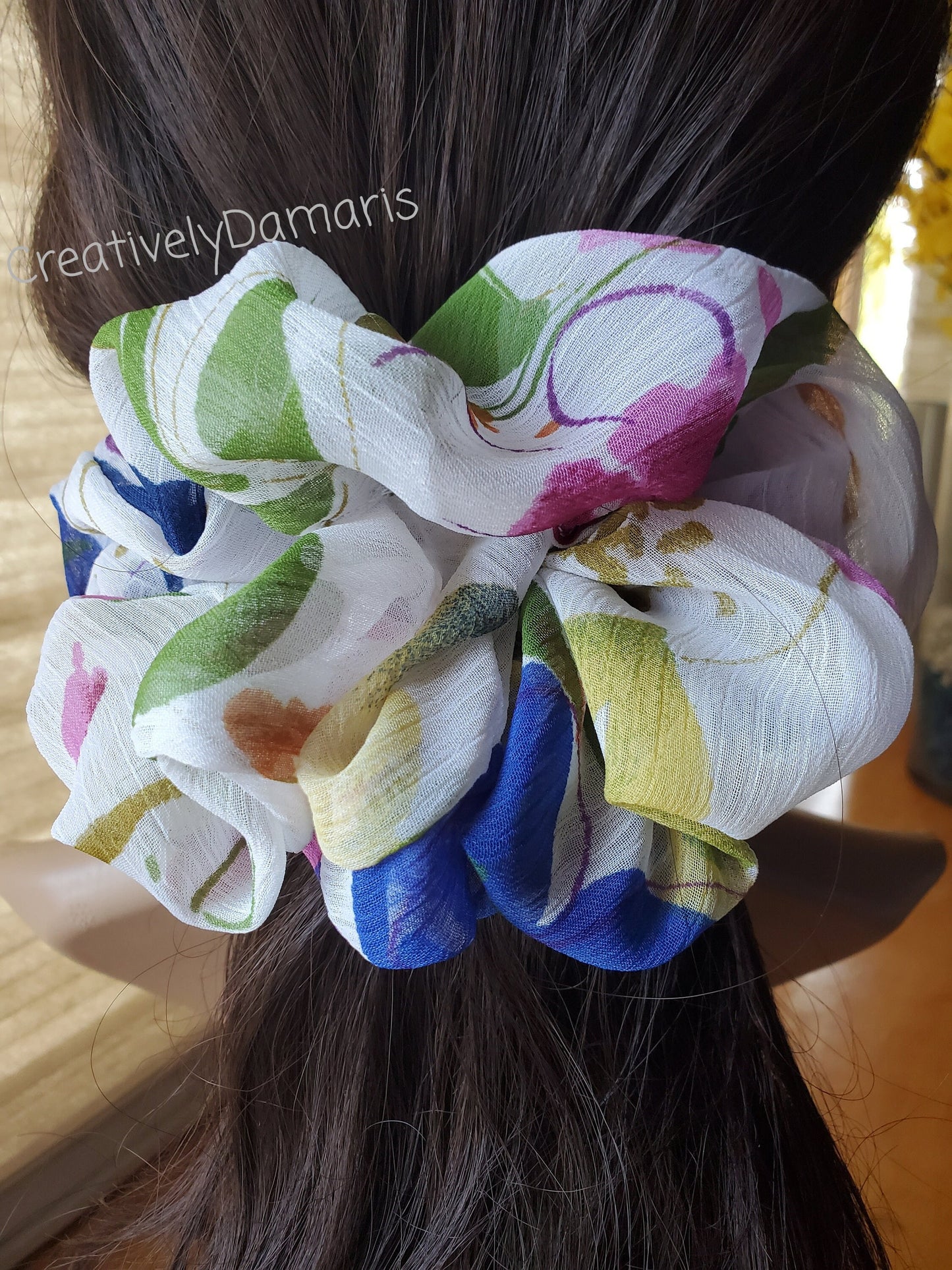 Chiffon Floral XL Scrunchie