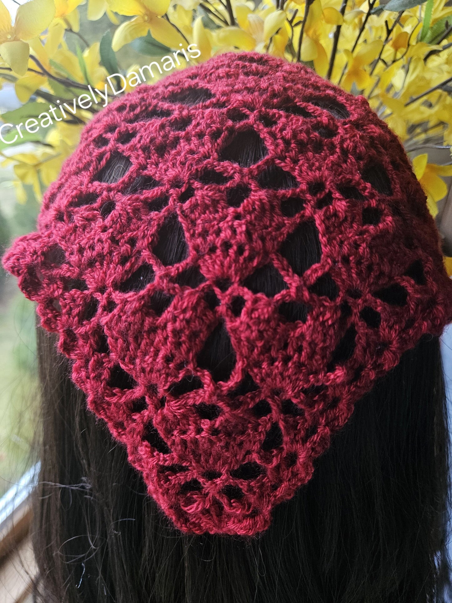 Crochet Heart Head Bandana