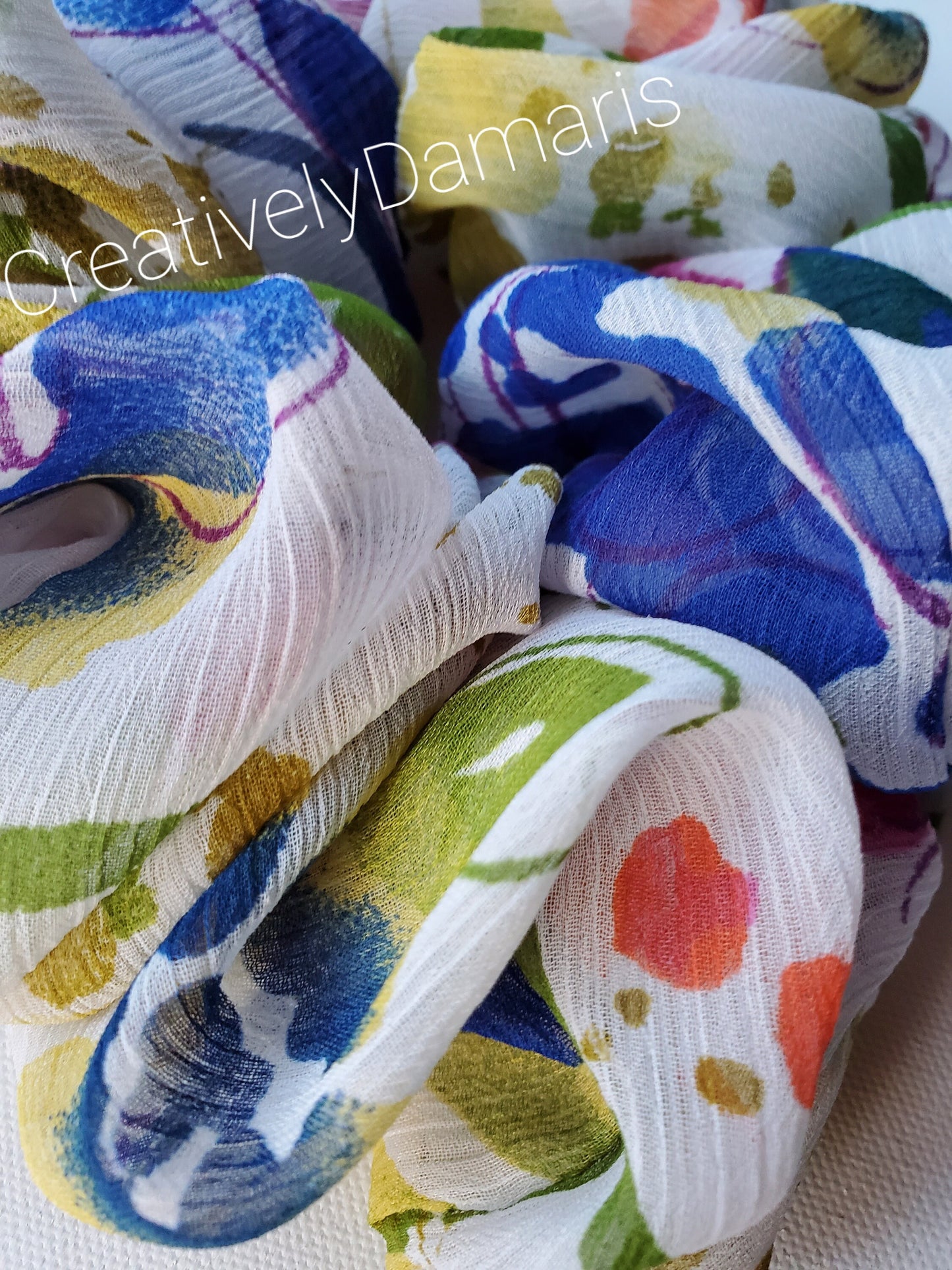 Chiffon Floral XL Scrunchie