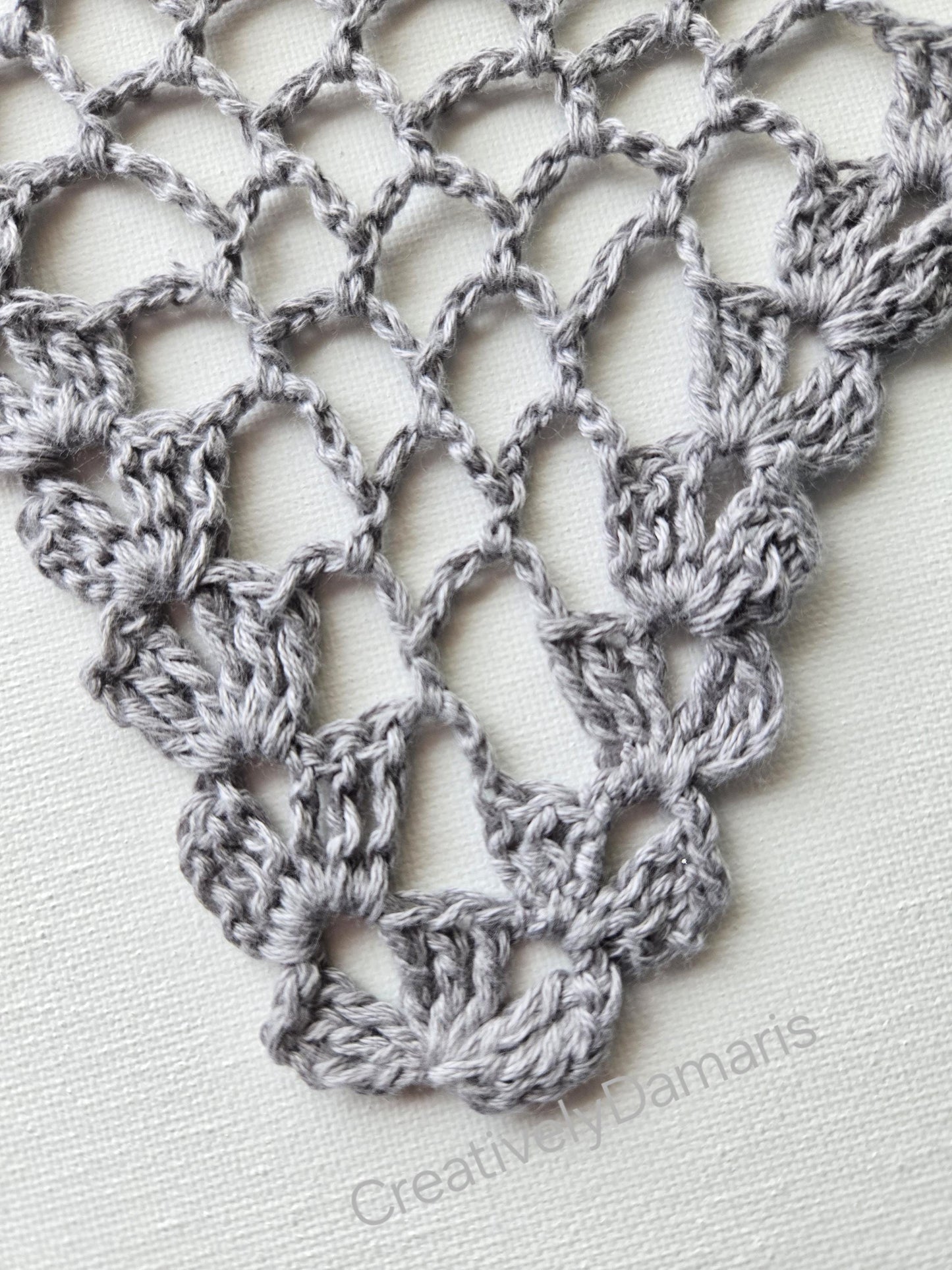 Cotton Mesh Crochet Headband