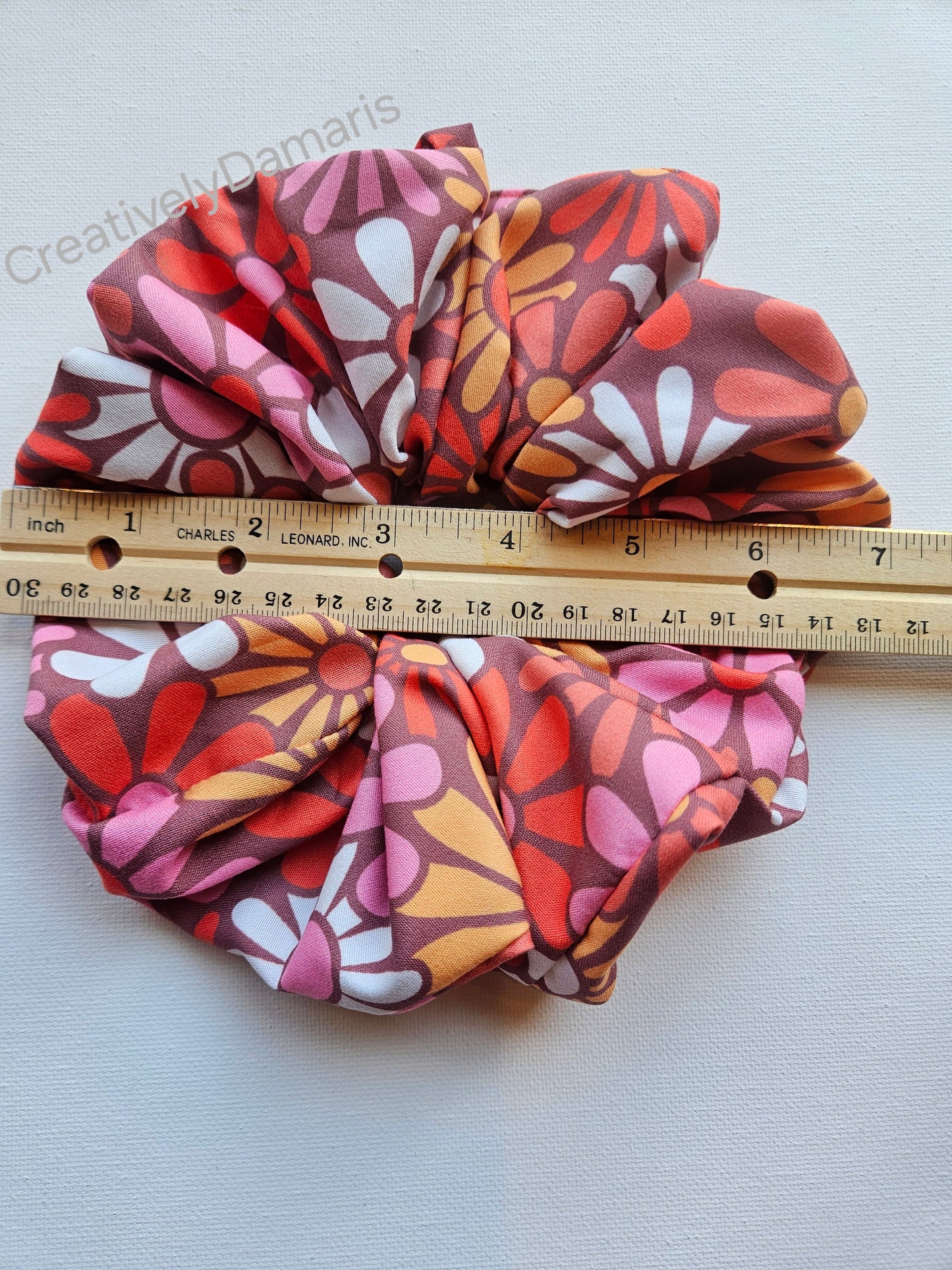 Vintage Style Floral Print XL Scrunchie