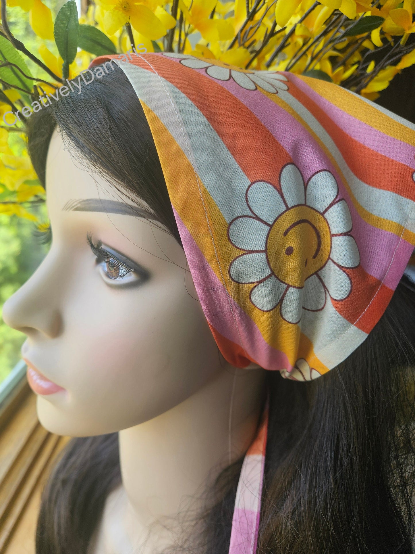 Retro Boho Printed Groovy Head Bandana