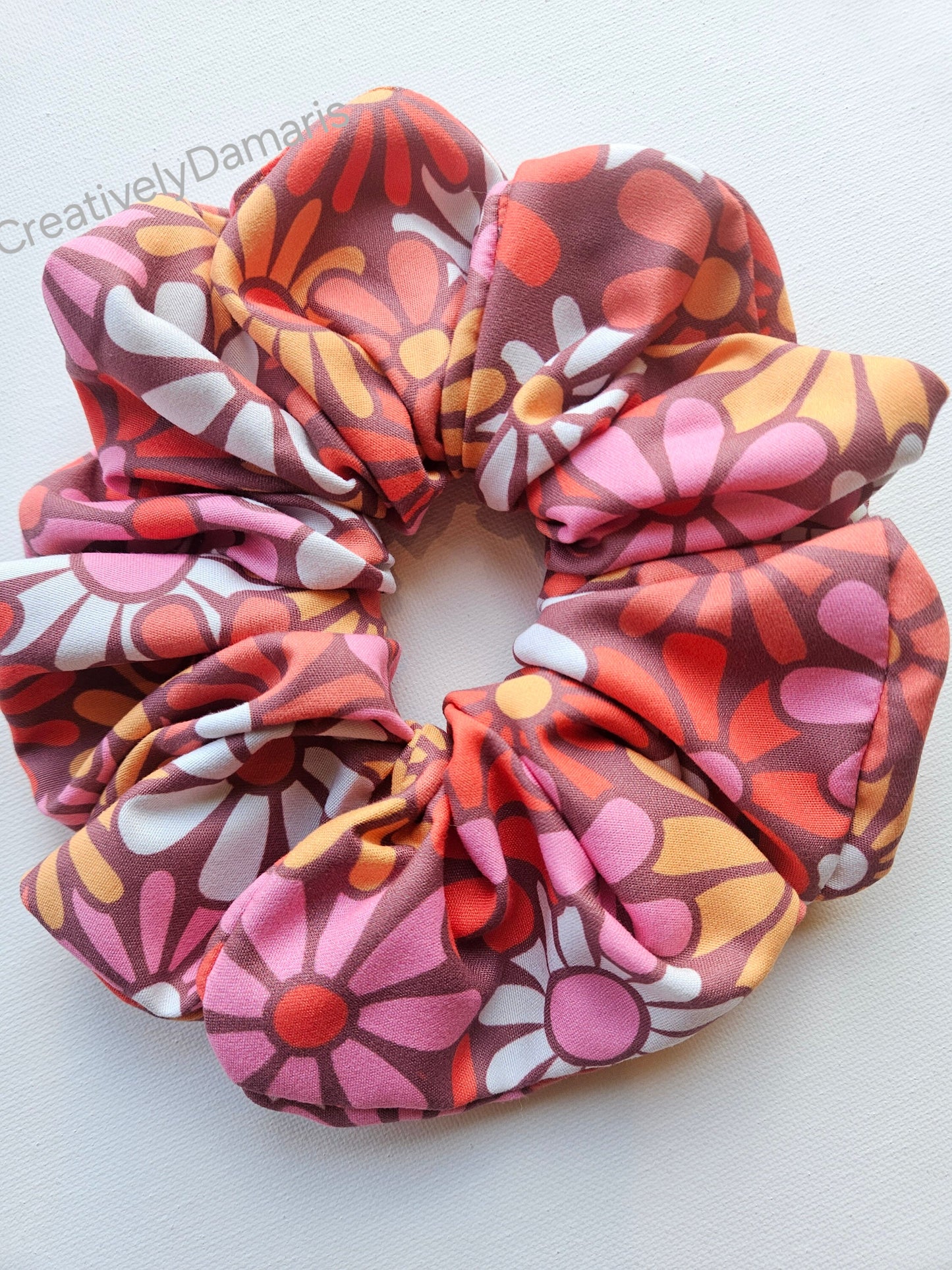 Vintage Style Floral Print XL Scrunchie