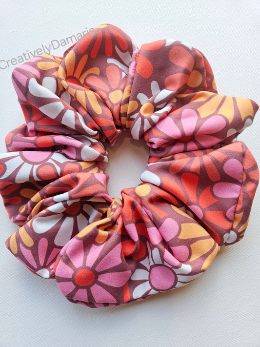 Vintage Style Floral Print XL Scrunchie