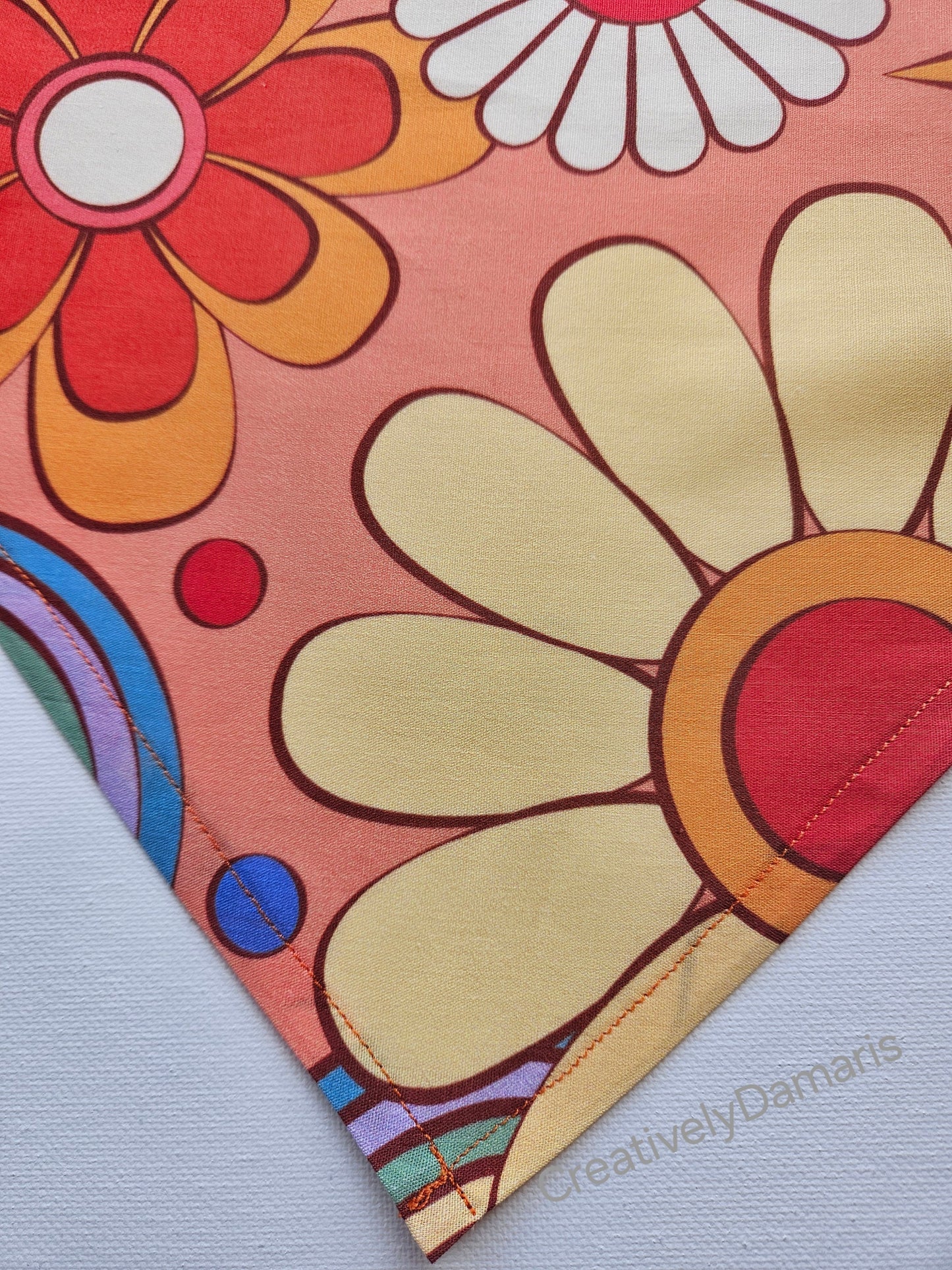 Retro Boho Floral Printed Head Bandana