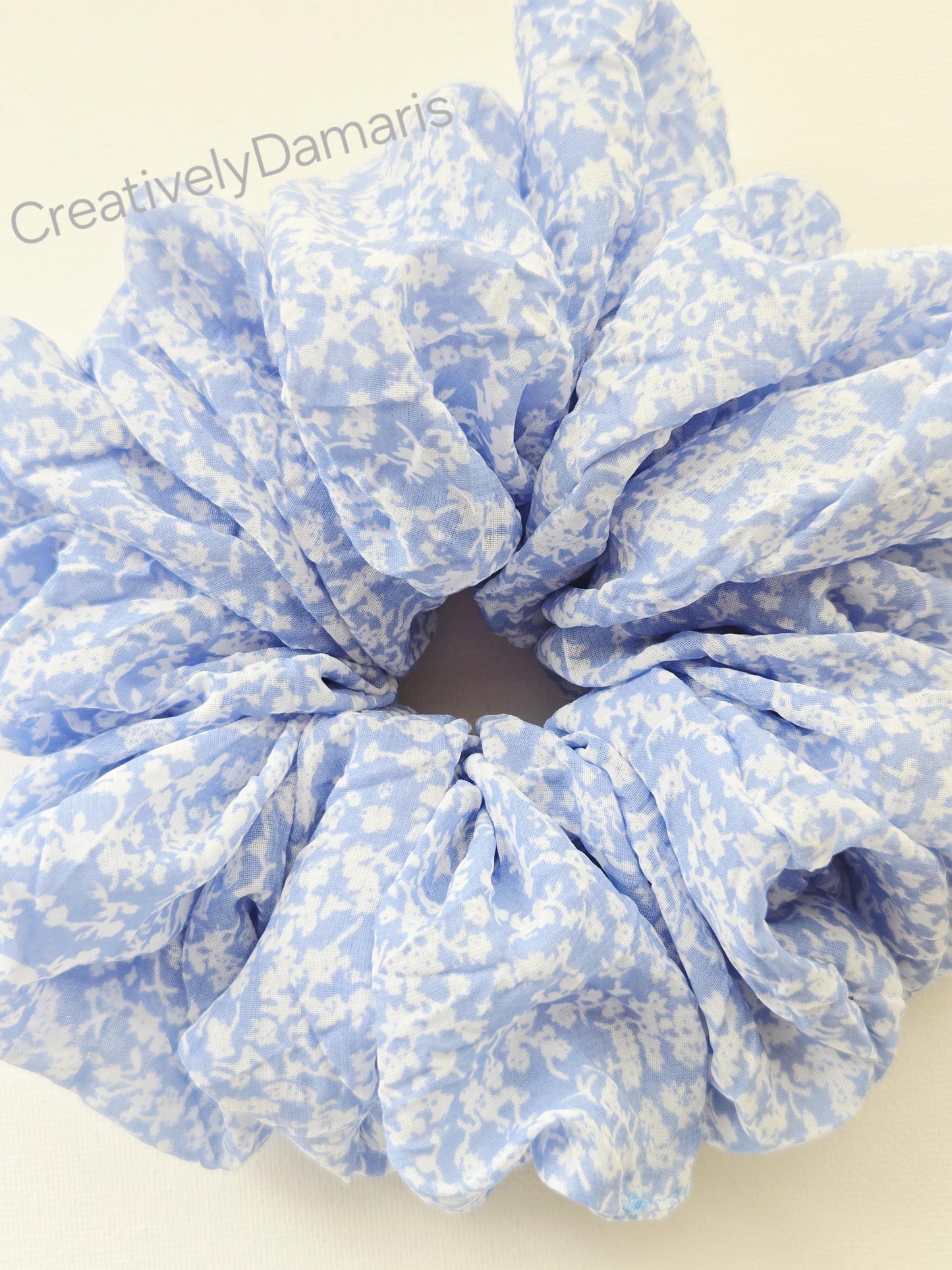 Sky Blue Chiffon XL Scrunchie