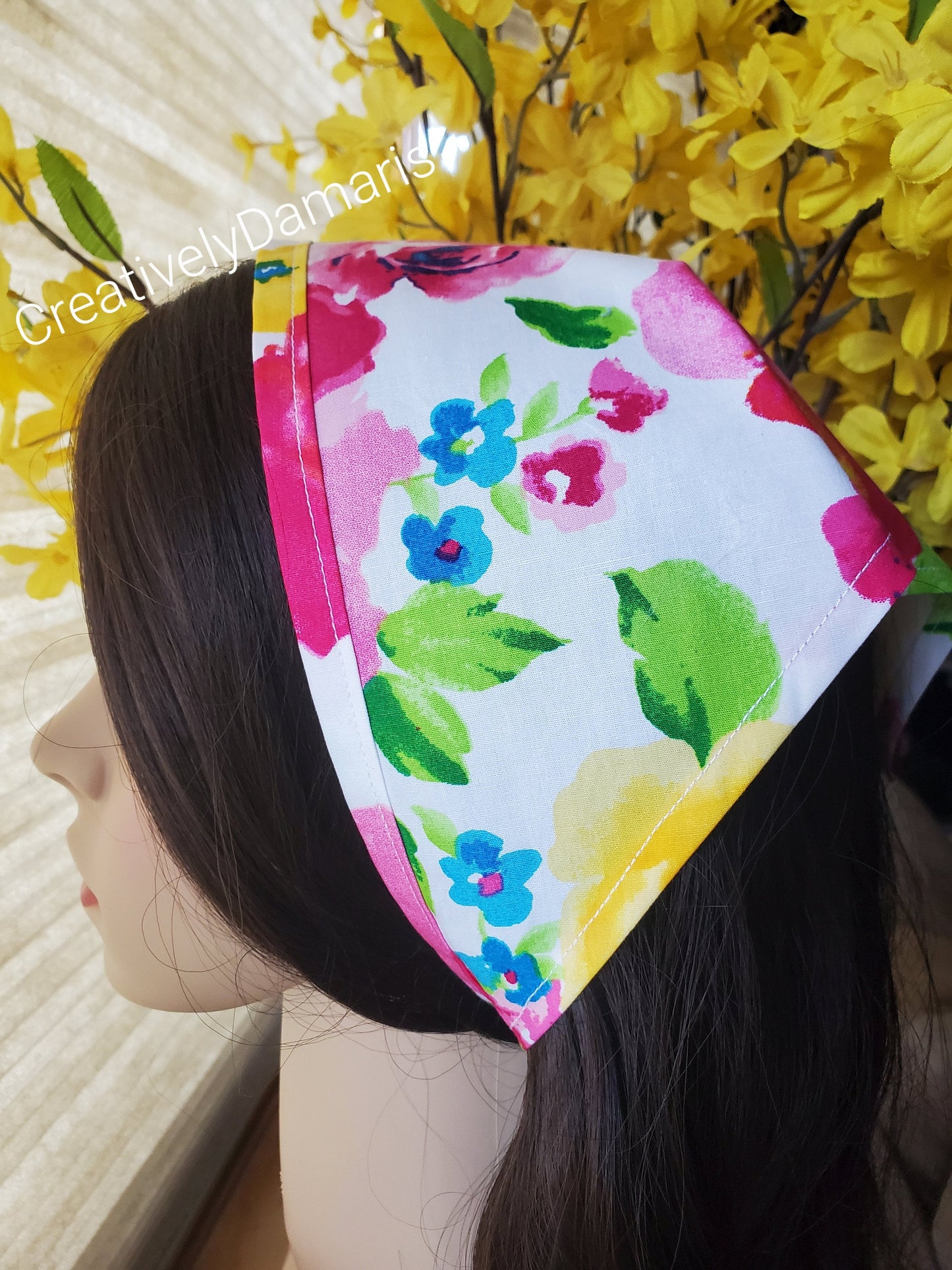 The Colorful Floral Print Head Bandana
