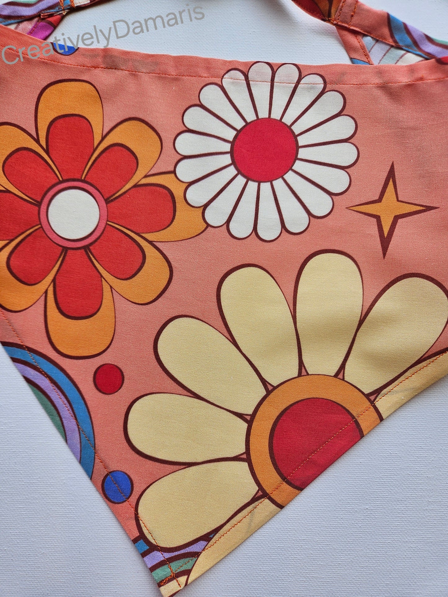 Retro Boho Floral Printed Head Bandana