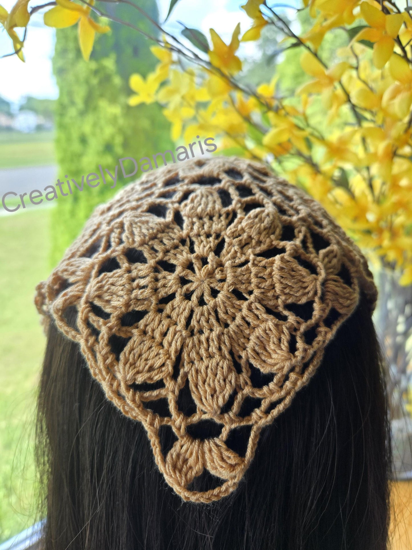 Lacy Floral Crochet Boho Headband