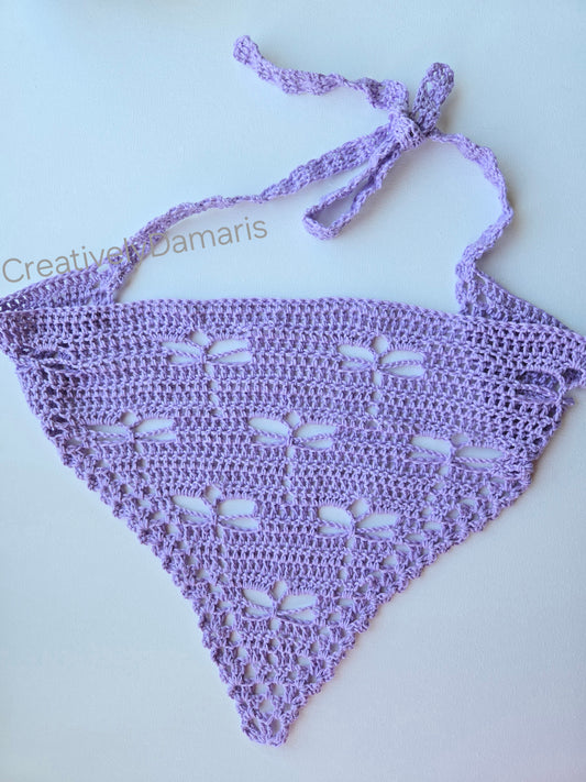 Dragonflies Crochet Headband/Bandana