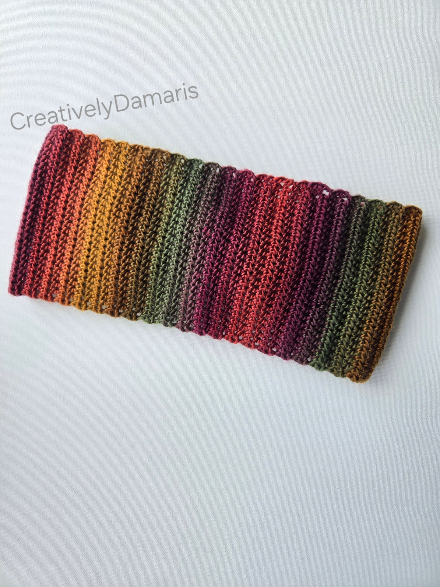 Autumn Knotted Self Tie Crochet Ear Warmer Headband