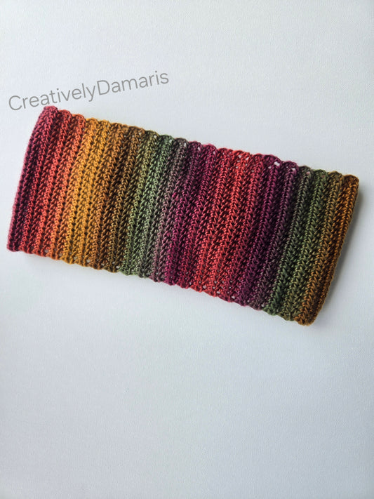 Autumn Knotted Self Tie Crochet Ear Warmer Headband