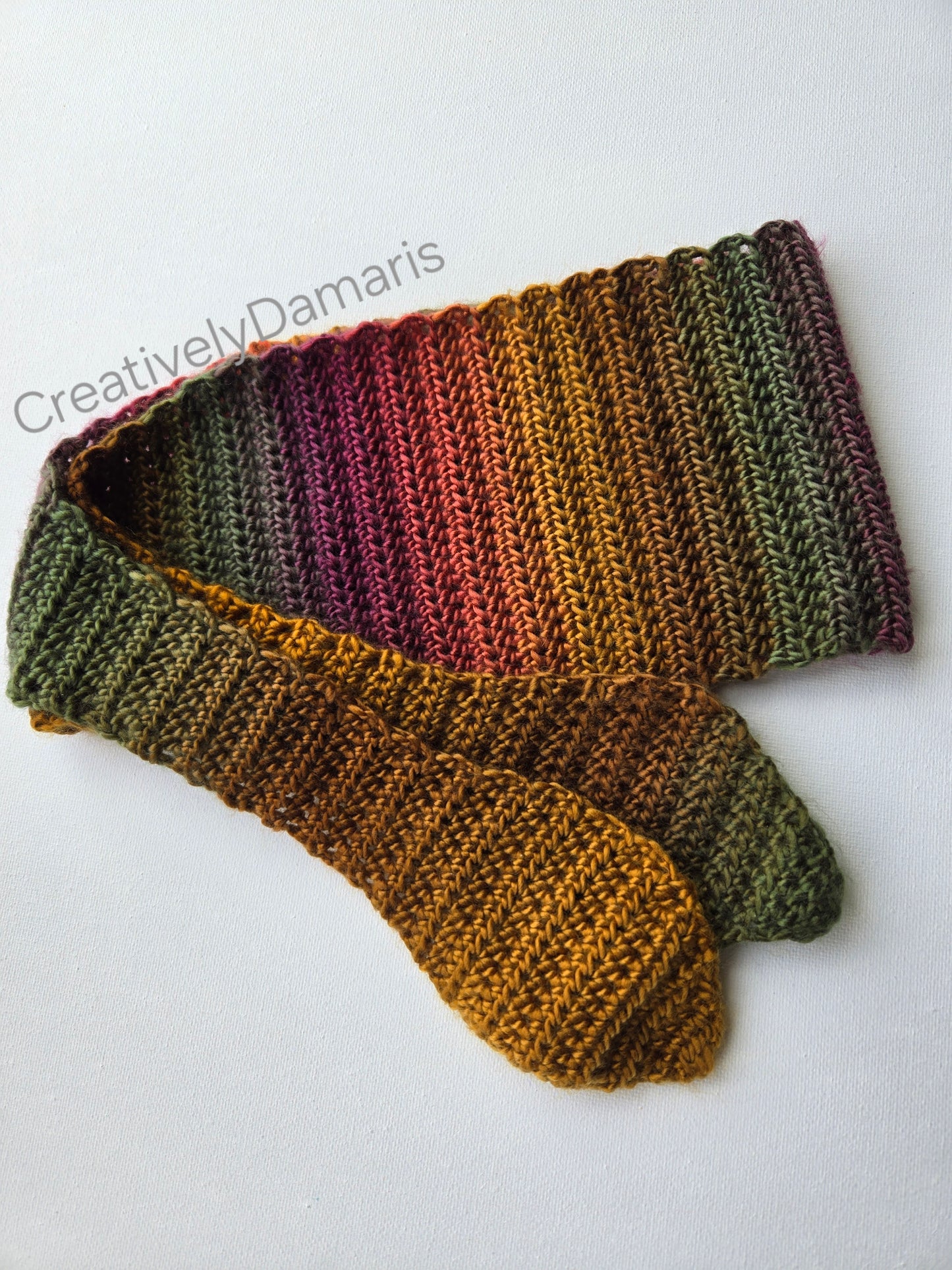 Autumn Knotted Self Tie Crochet Ear Warmer Headband