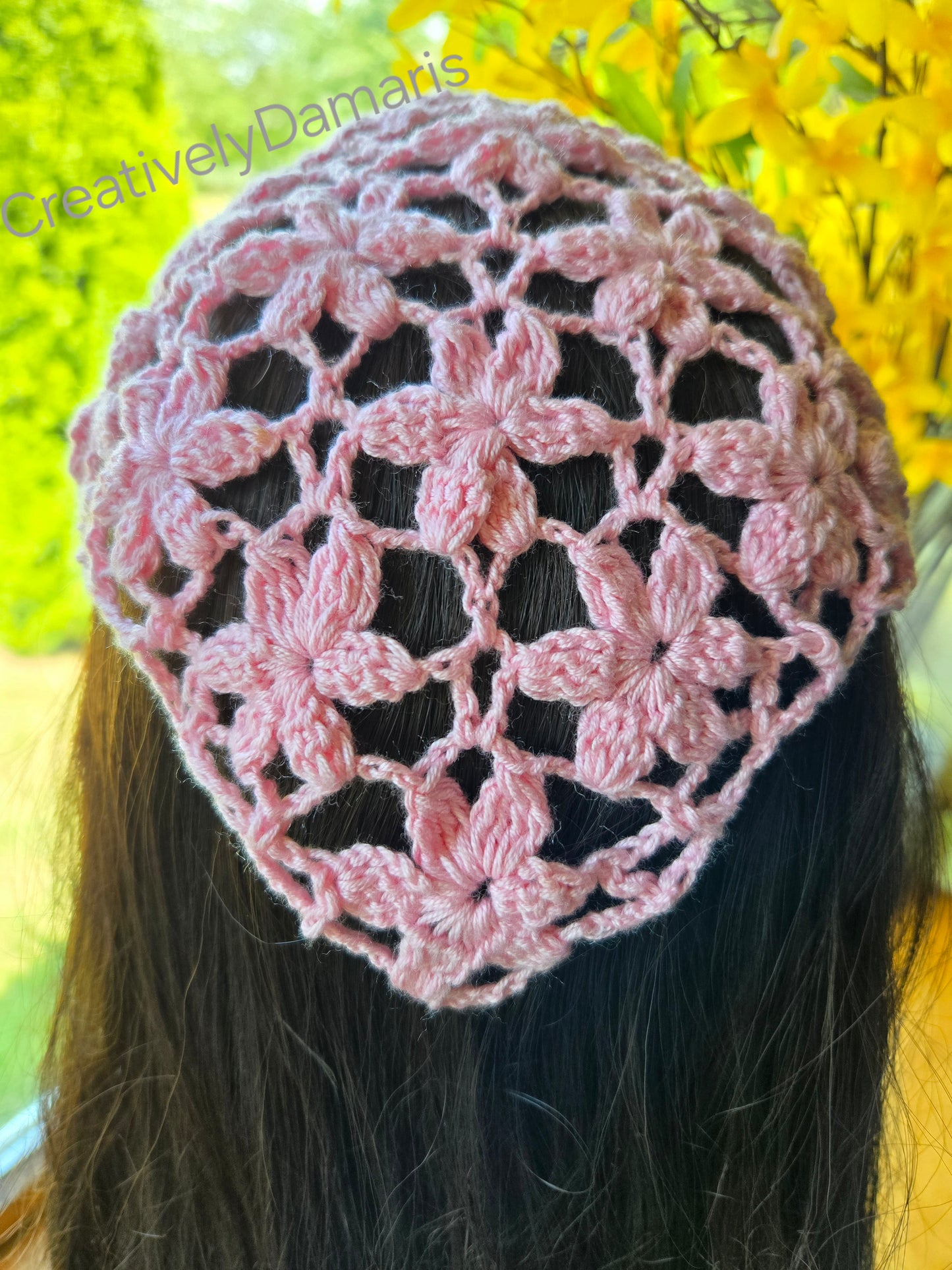 Crochet Lace Flower Headband