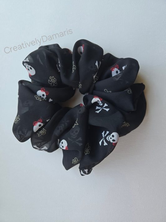 The Skull Oversize Chiffon Scrunchie