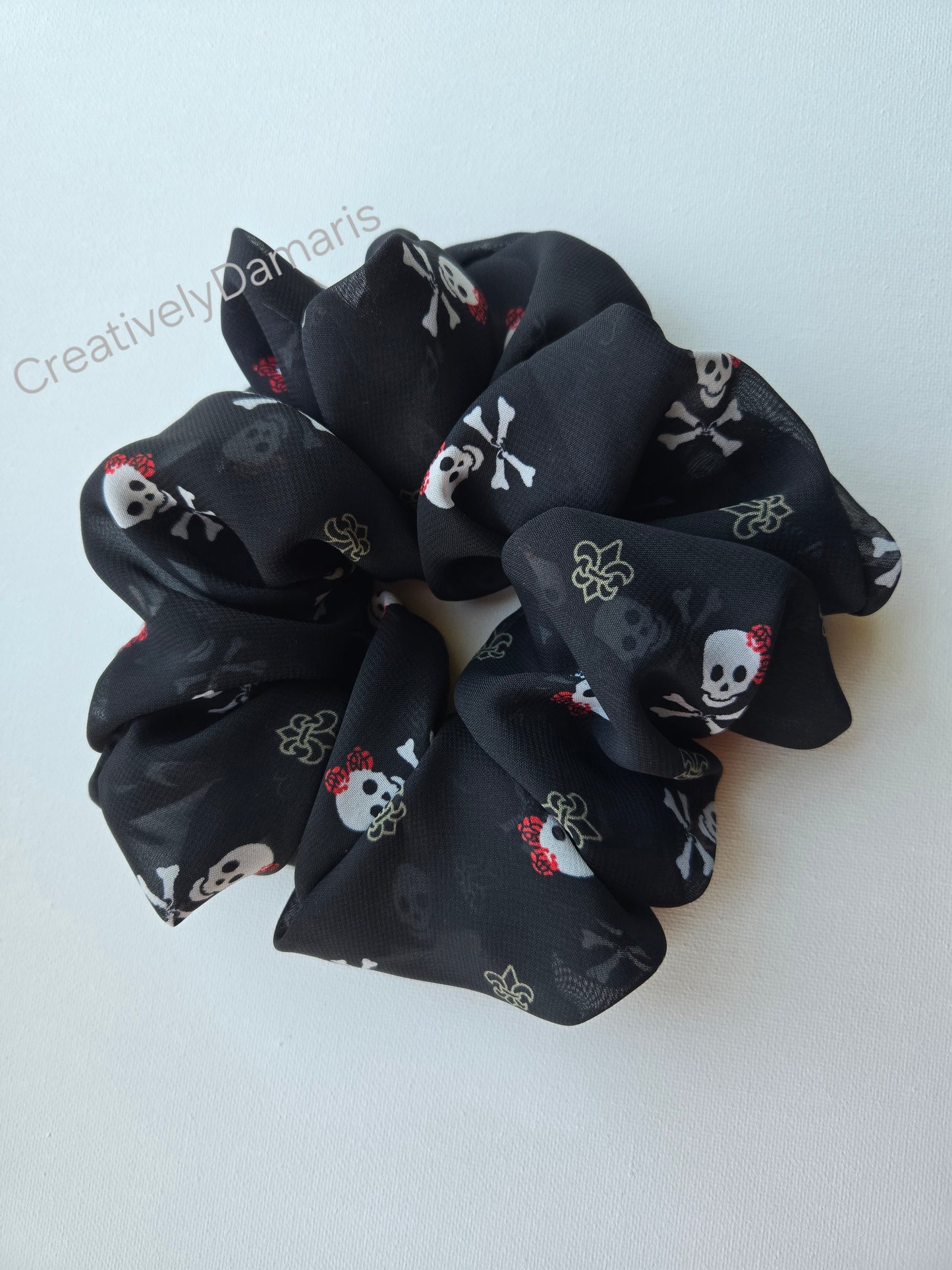 The Skull Oversize Chiffon Scrunchie