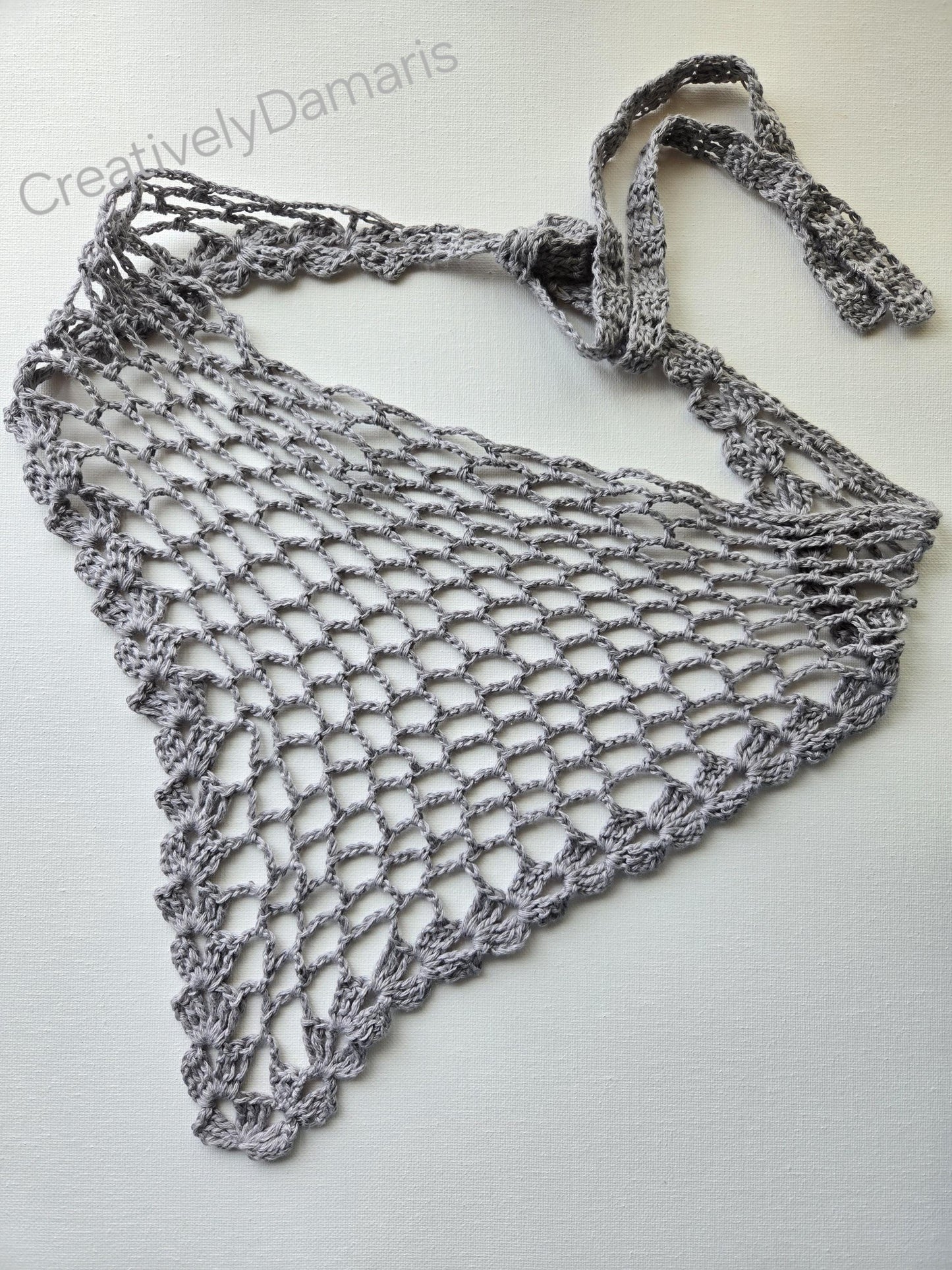 Cotton Mesh Crochet Headband