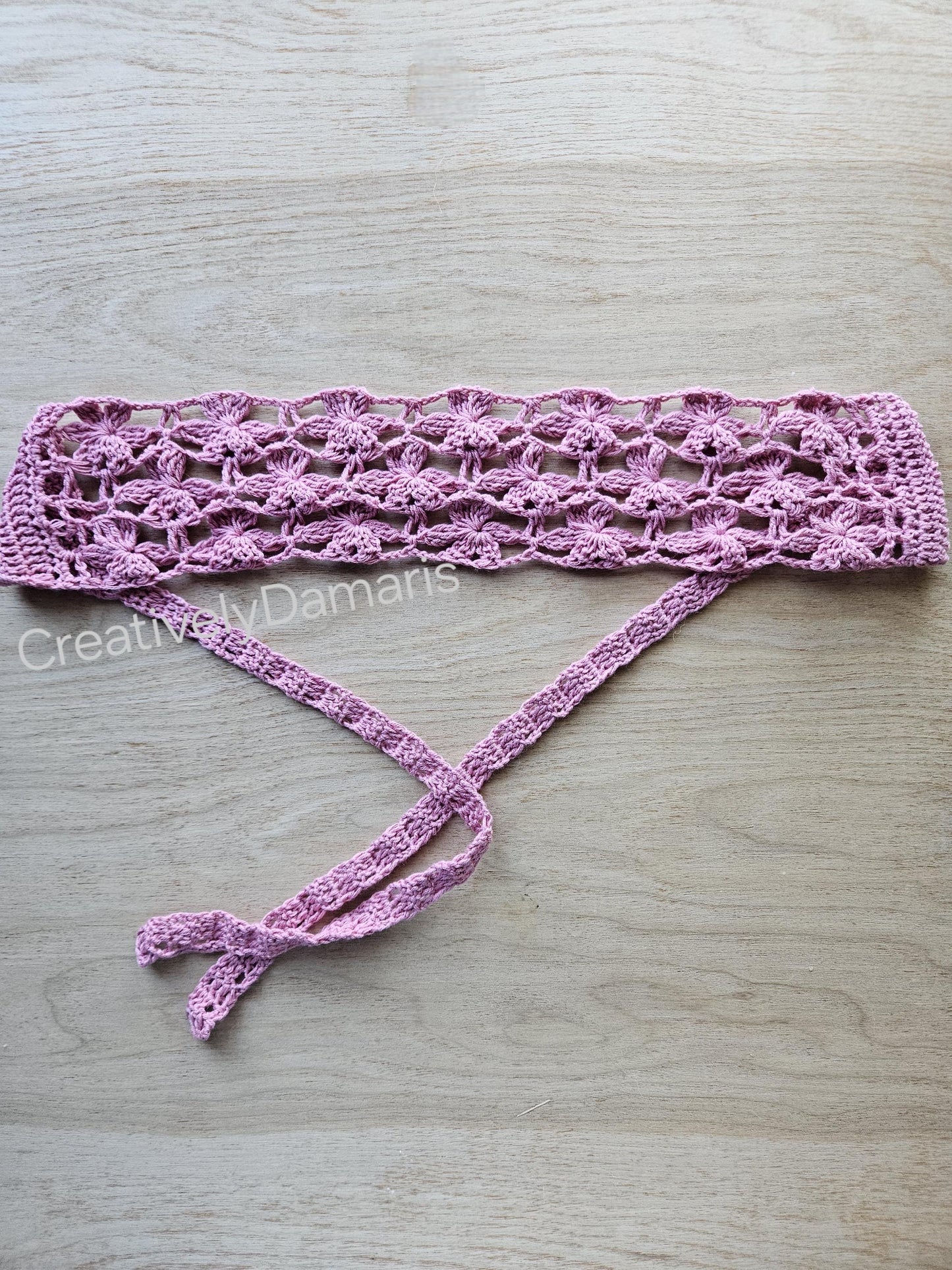 Jasmine Flower Crochet Headband