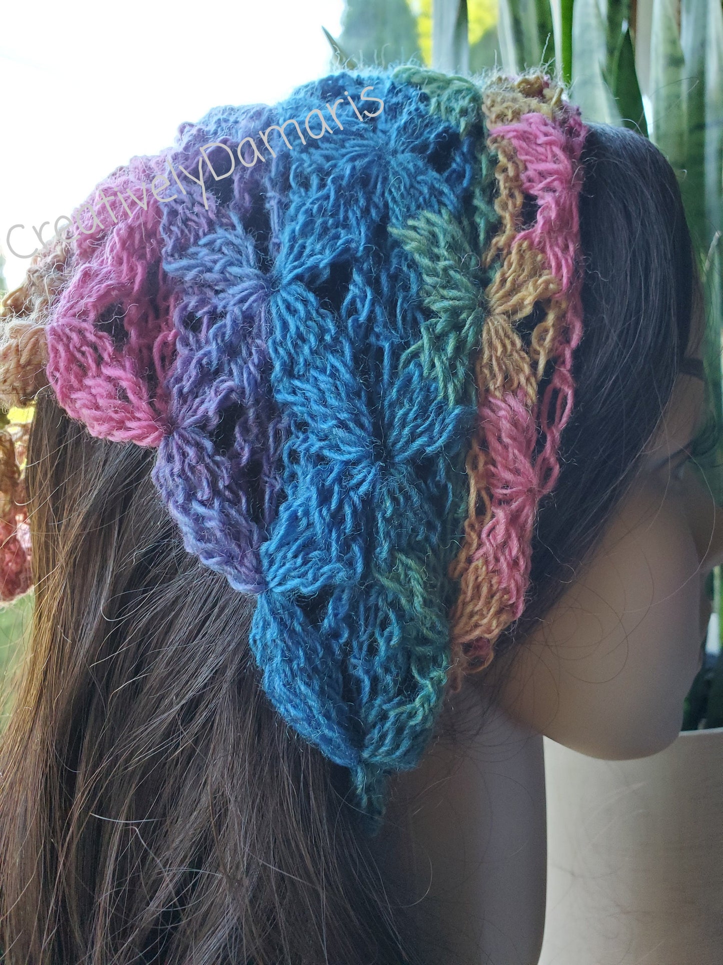 Multi-color Flowers Everywhere Crochet Headband