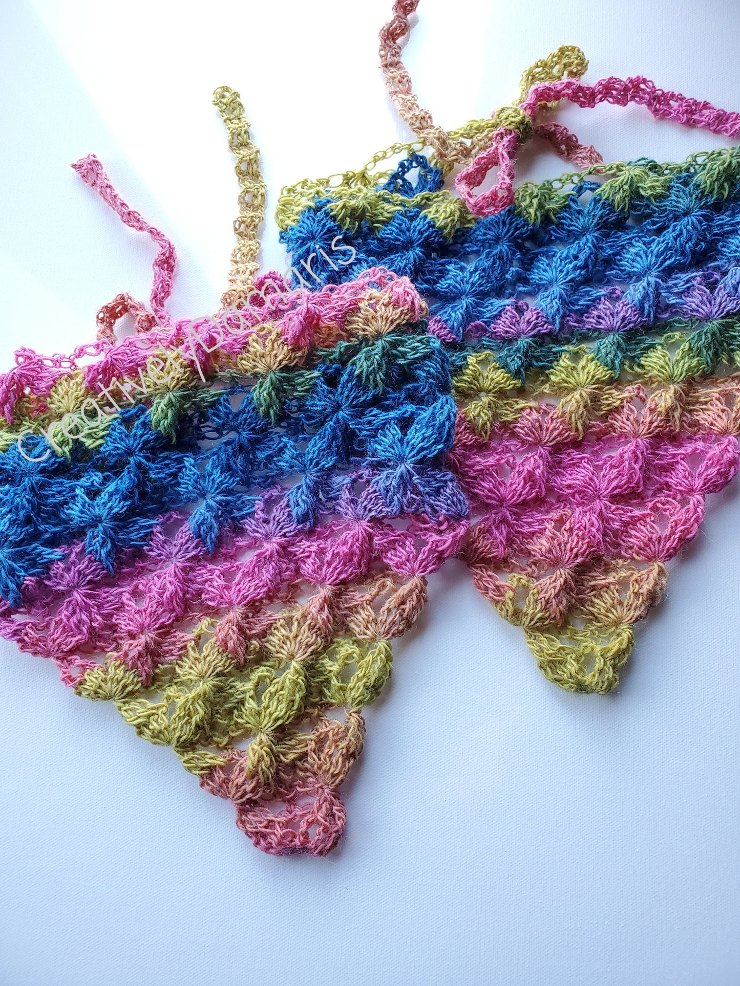 Multi-color Flowers Everywhere Crochet Headband